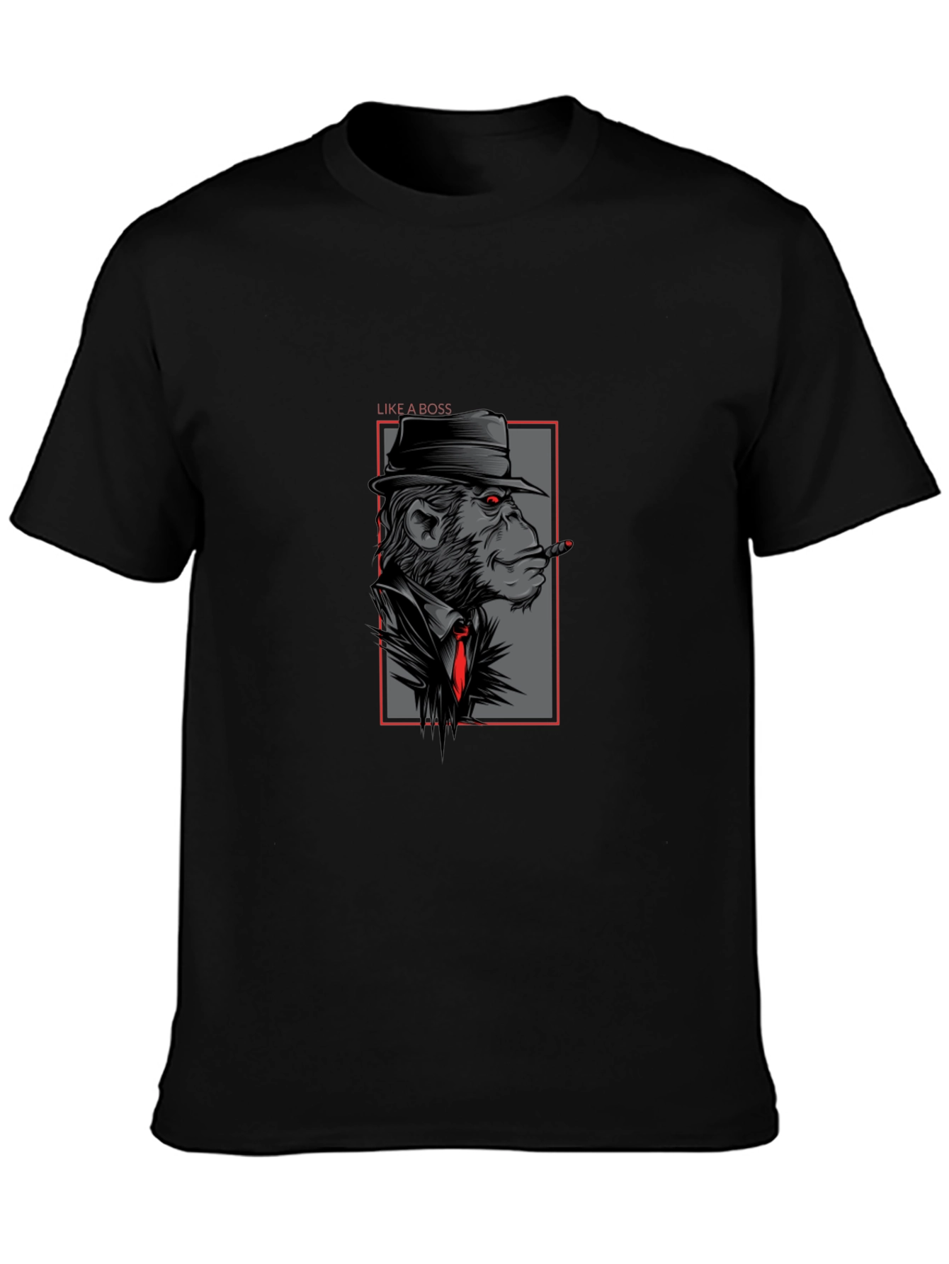 Black Monkey Mafia Boss Graphic T-Shirt view 3