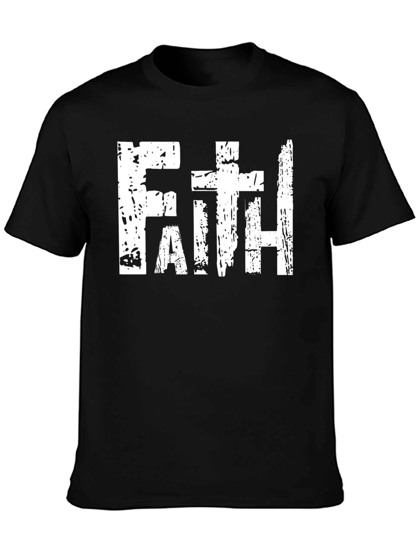 Black Faith Graphic Print Black T-Shirt view 3