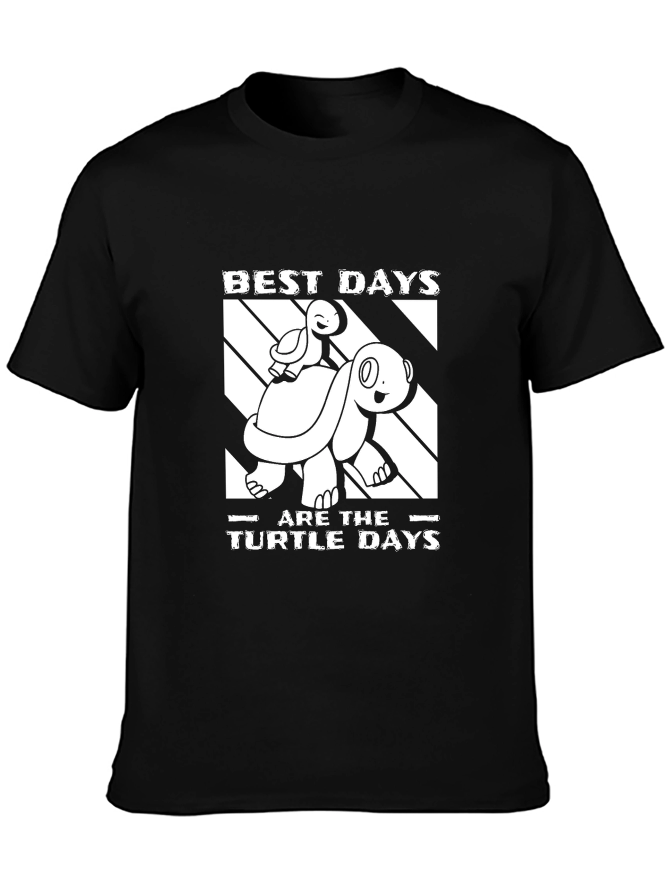 Black Best Days Turtle Graphic Tee view 3