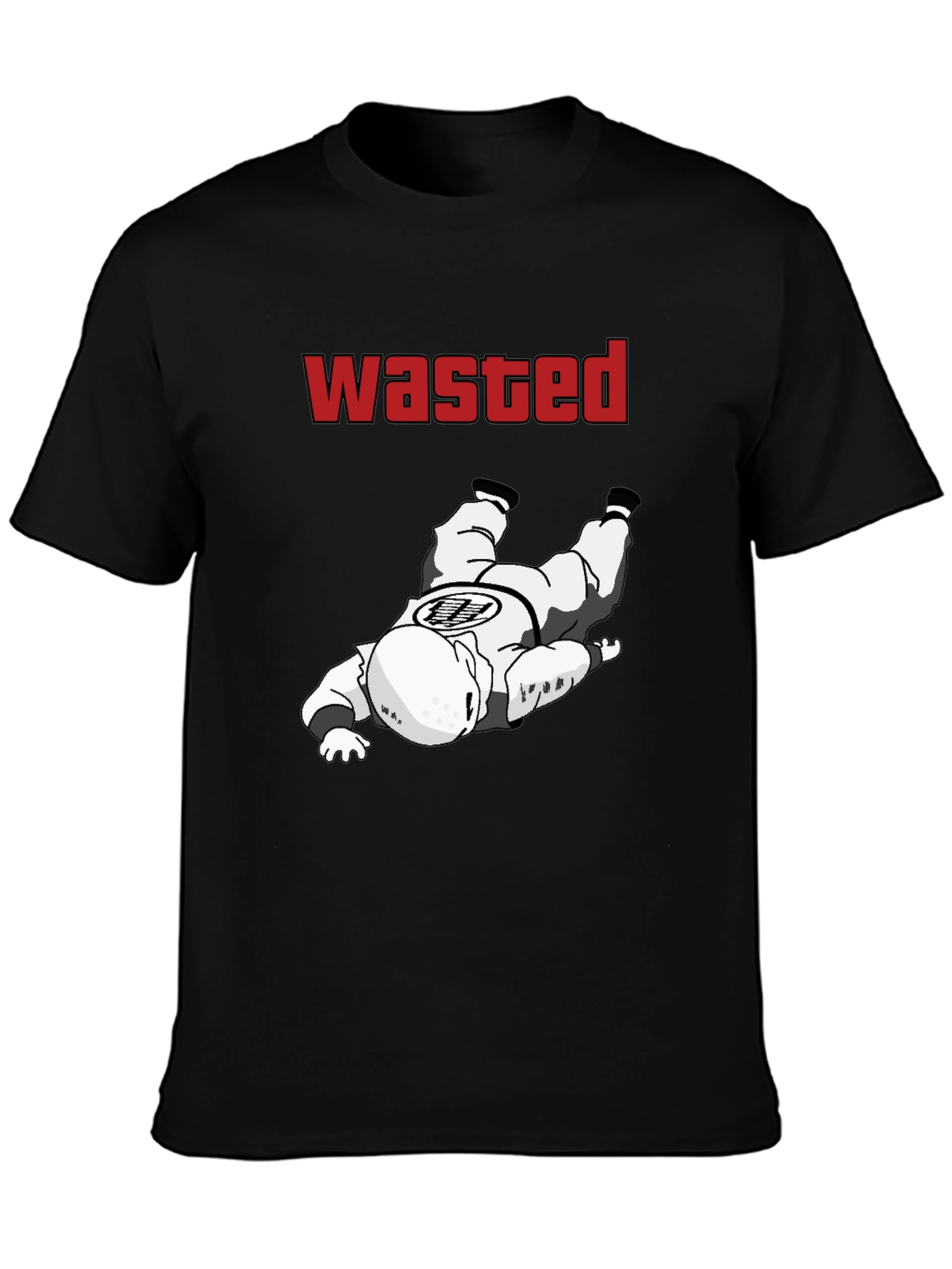 Black Wasted Goku Funny Graphic Tee - Black view 3