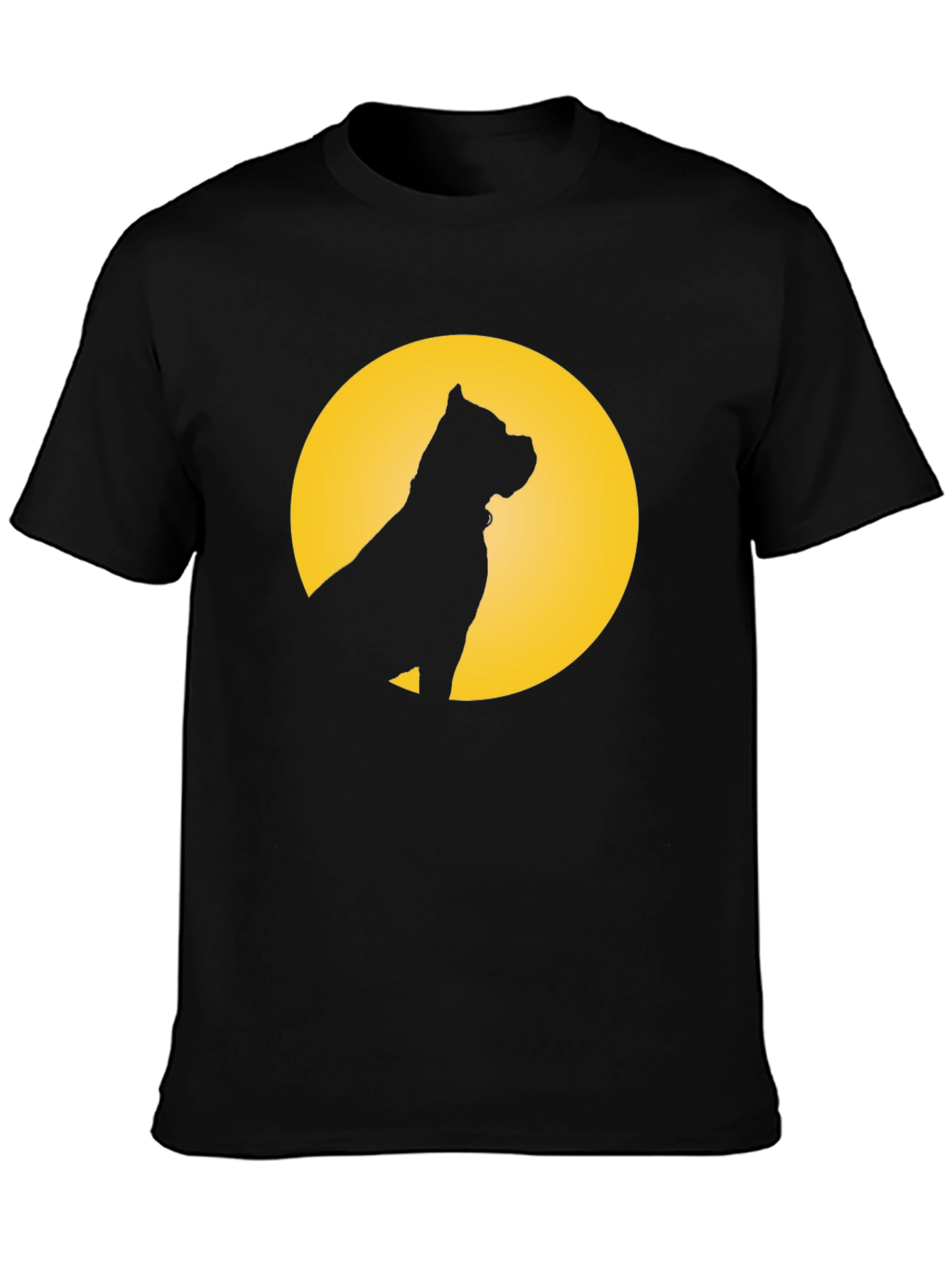Black Dog Silhouette Graphic Tee - Black view 3