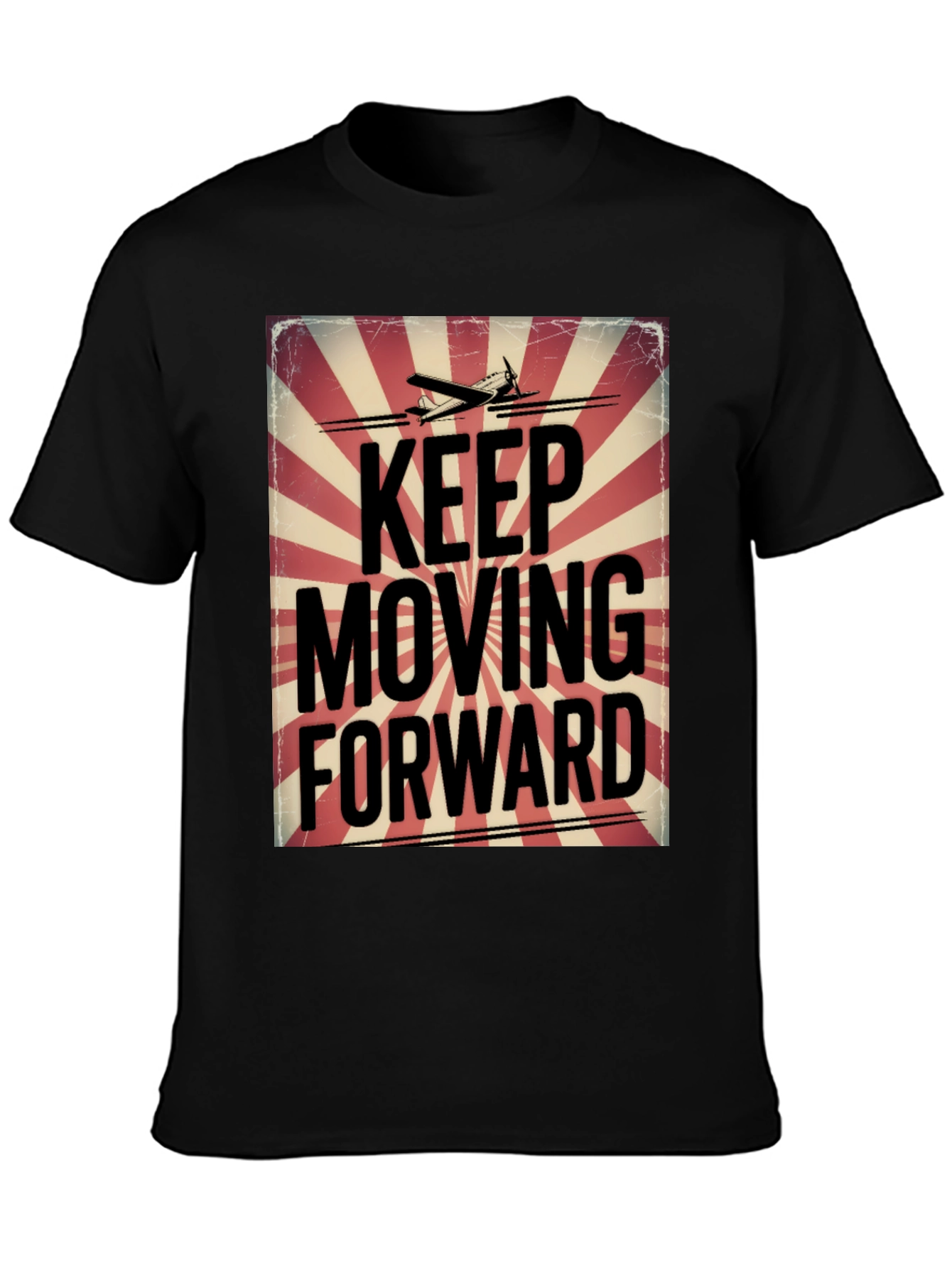 Black Keep Moving Forward Graphic Tee view 3
