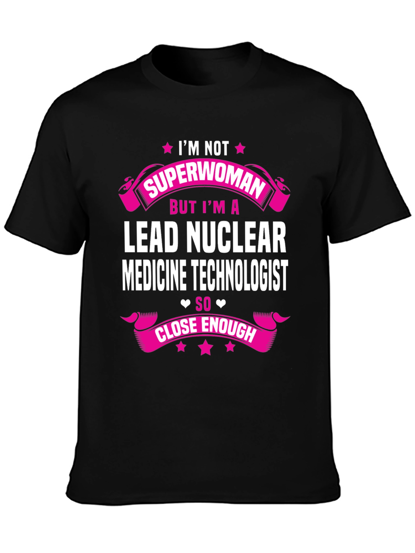 Black Lead Nuclear Medicine Technologist T-Shirt view 3