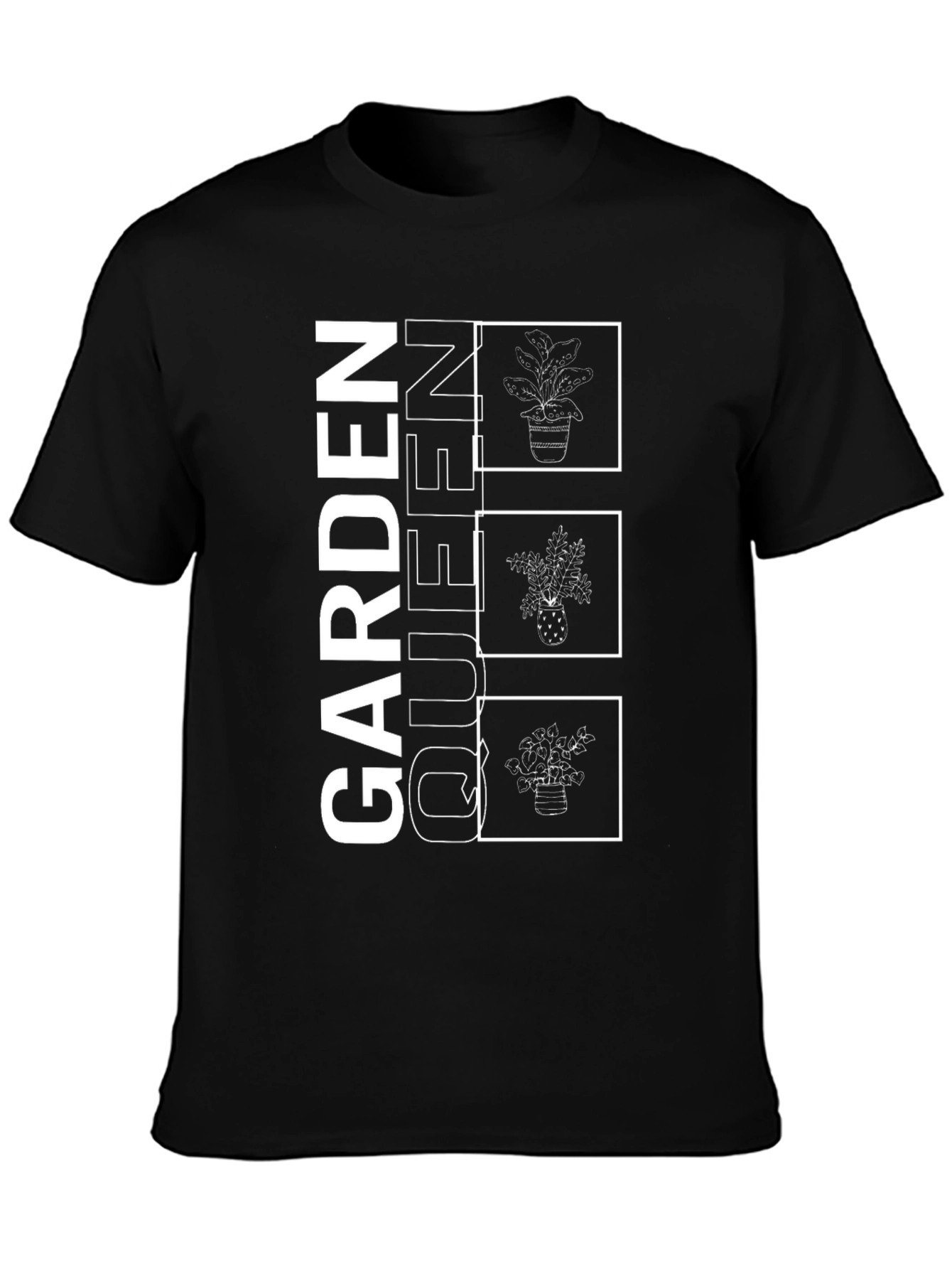 Black Garden Queen T-Shirt - Plant Lover's Tee view 3