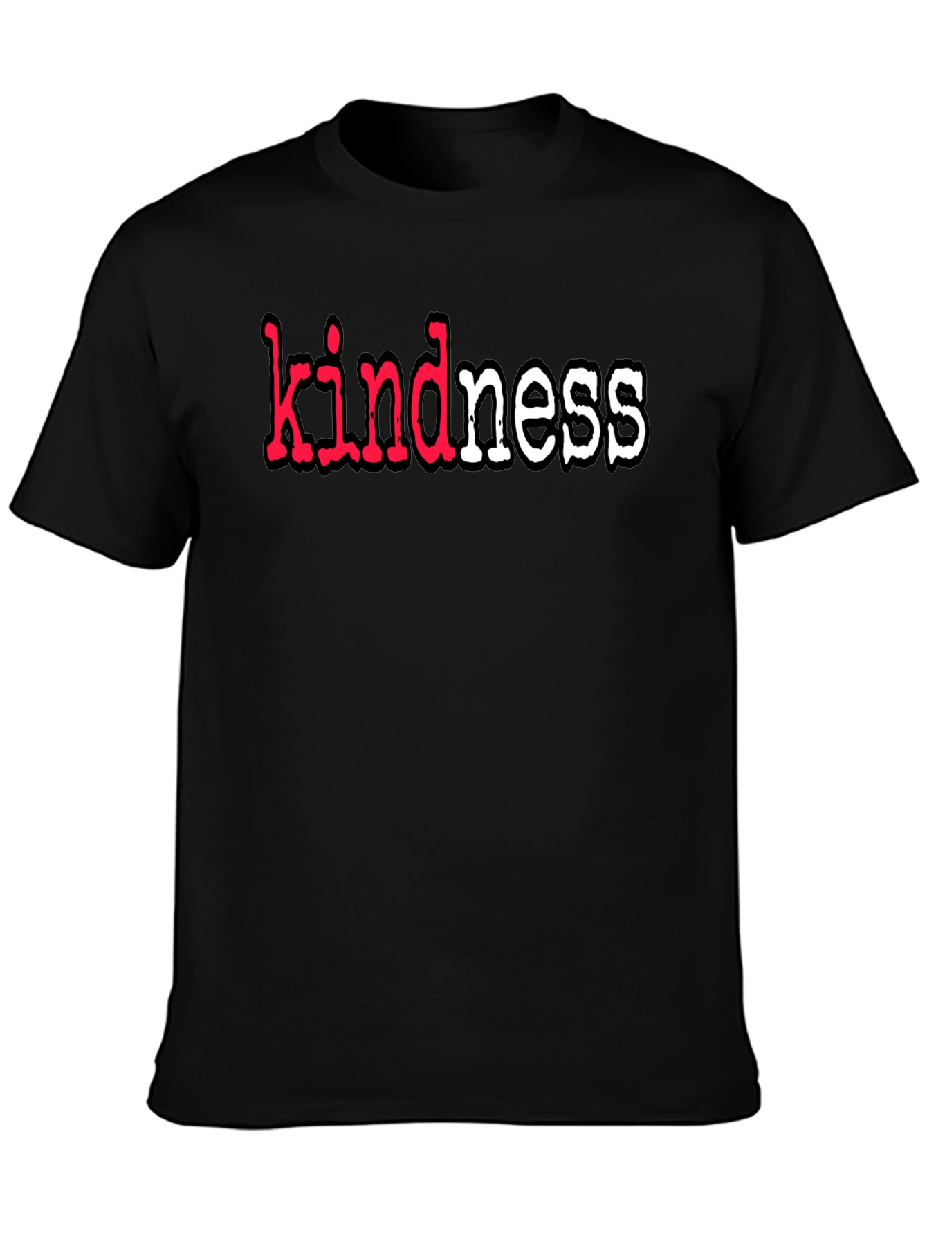 Black Kindness T-Shirt - Black Graphic Tee view 3