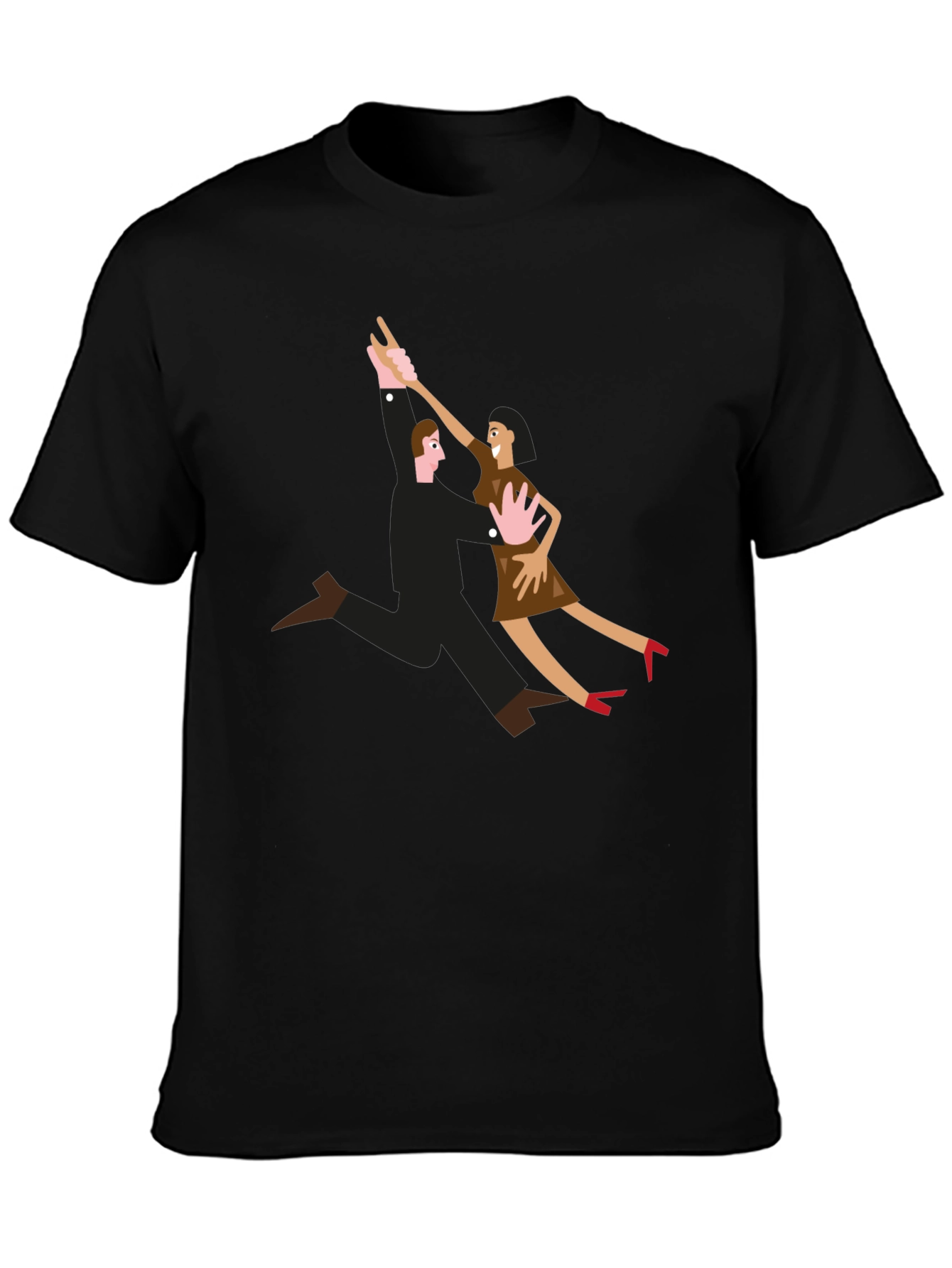 Black Dancing Couple Graphic T-Shirt view 3