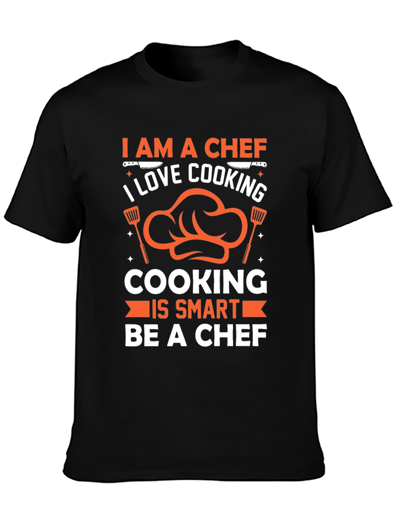 Black I am a Chef Graphic T-Shirt Cooking Lover view 3
