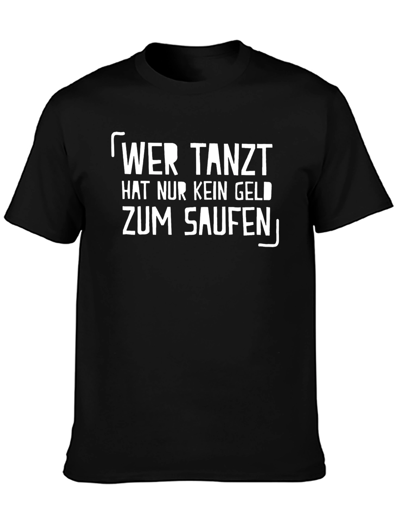Black Funny German Slogan T-Shirt - "Wer Tanzt" view 3