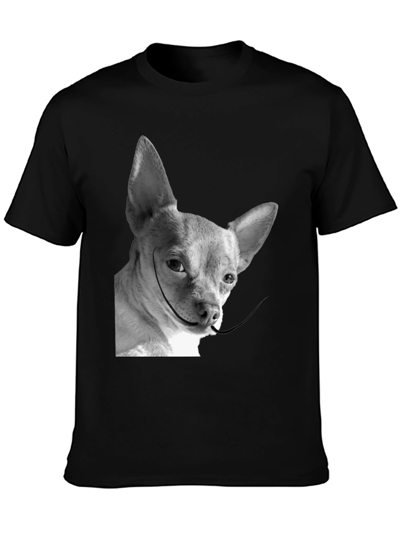 Black Dali Dog T-Shirt: Quirky Chihuahua Tee view 3