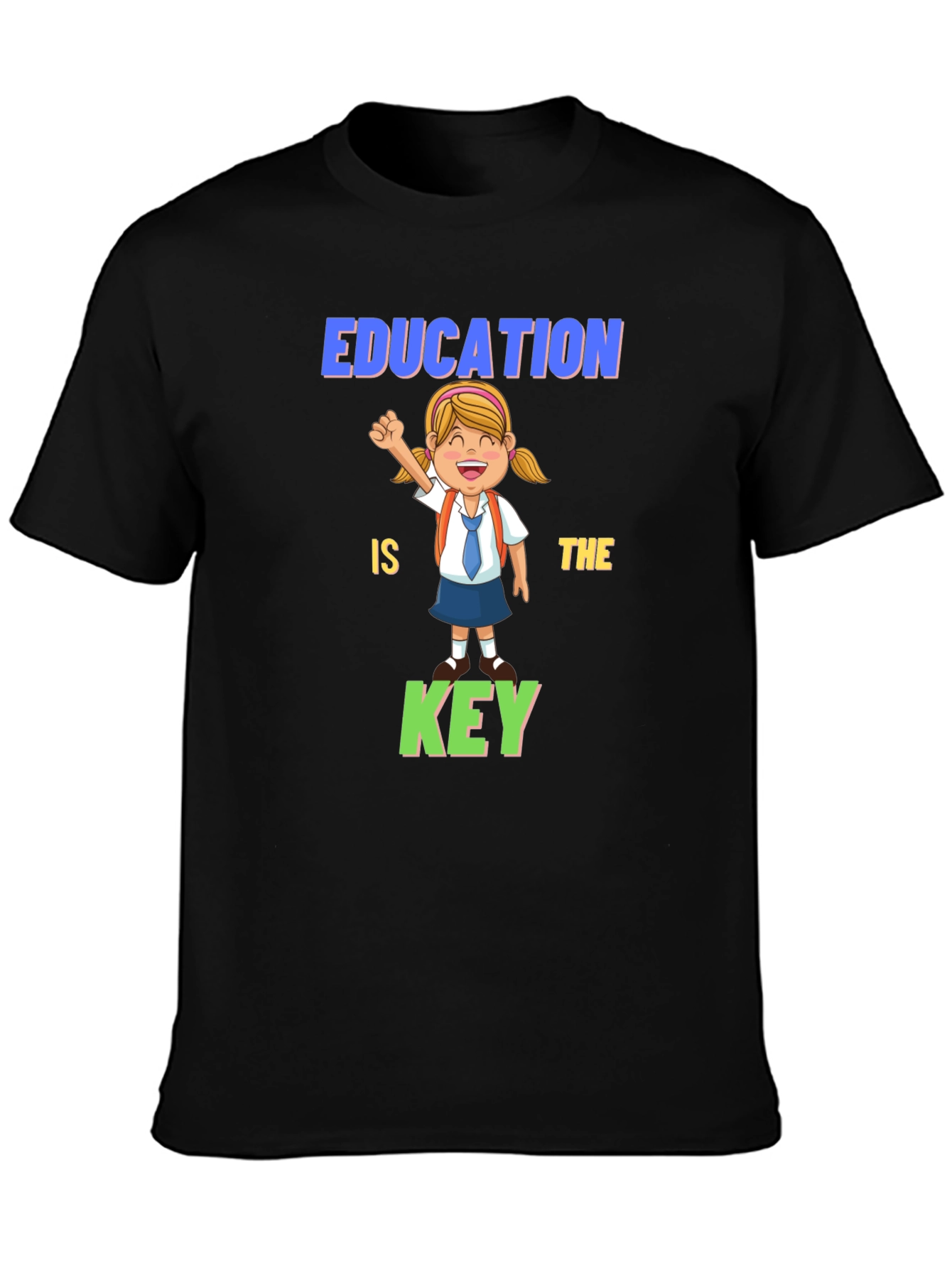 Black Education is Key Graphic Tee view 3