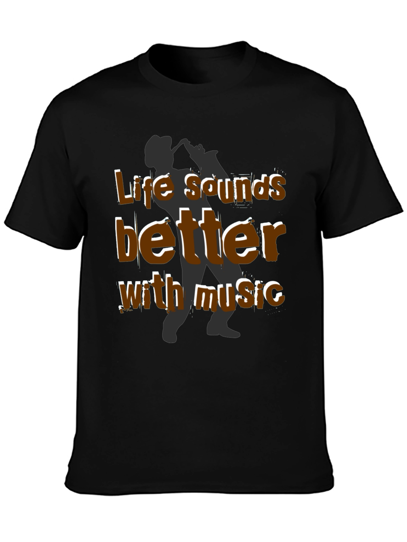 Black Life Sounds Better With Music T-Shirt view 3