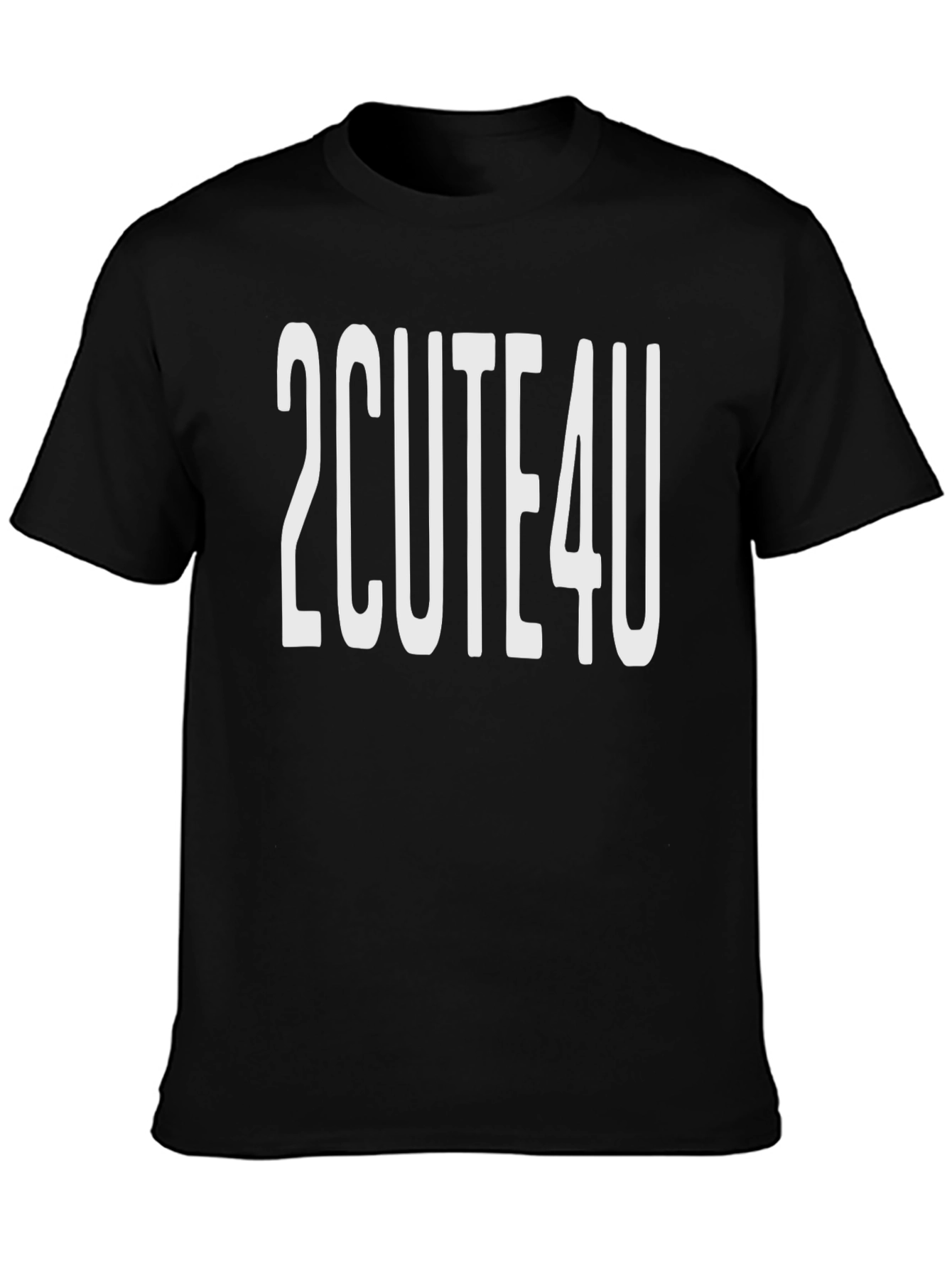 Black 2CUTE4U Black Graphic Tee view 3