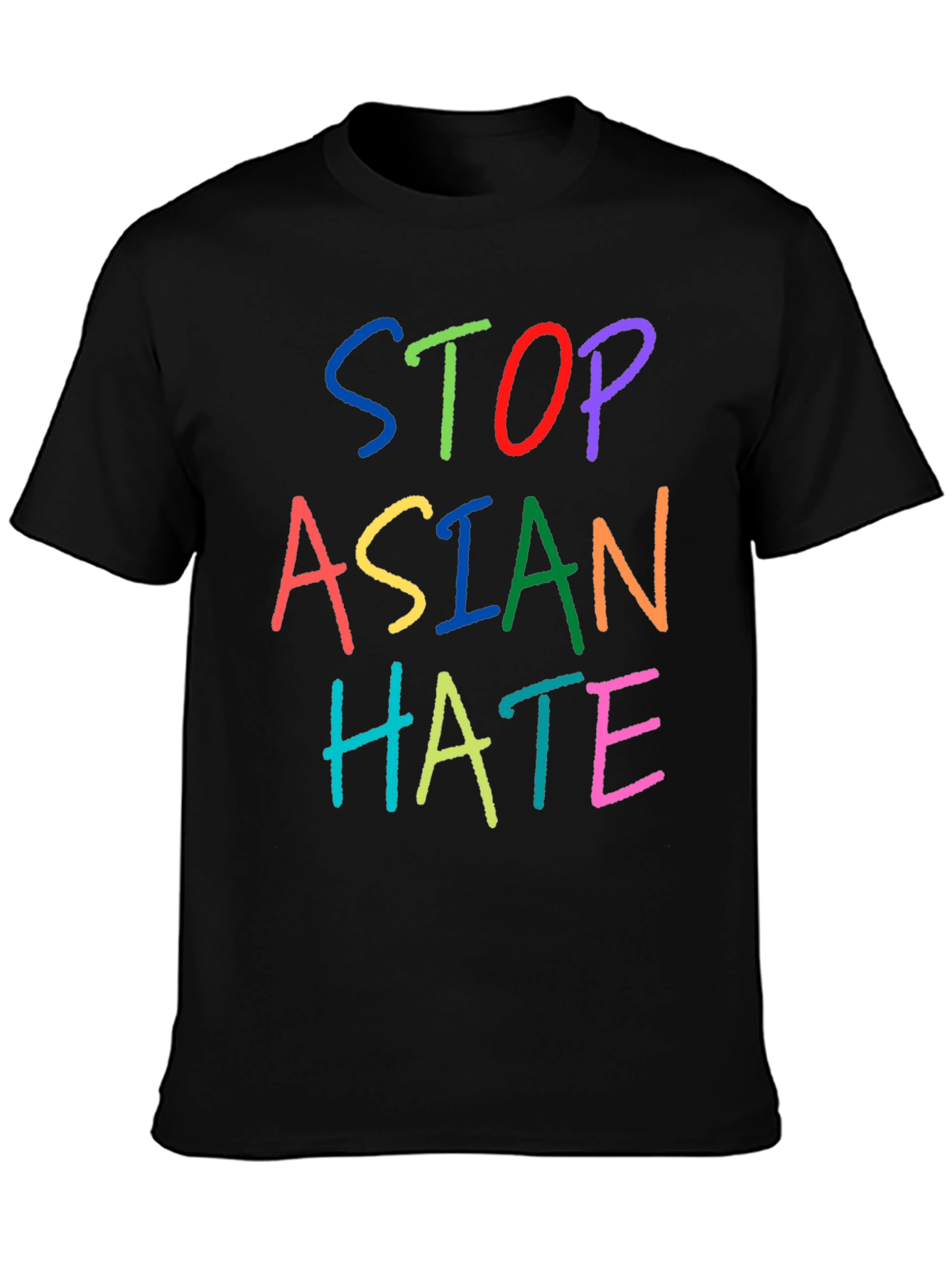 Black Stop Asian Hate Black T-Shirt view 3