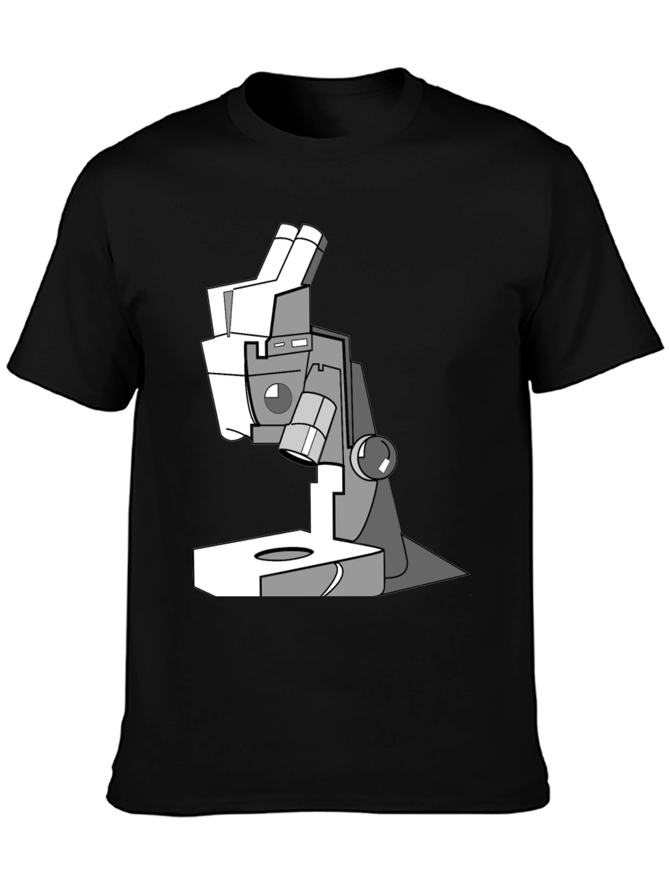 Black Science Microscope Graphic T-Shirt - Black view 3