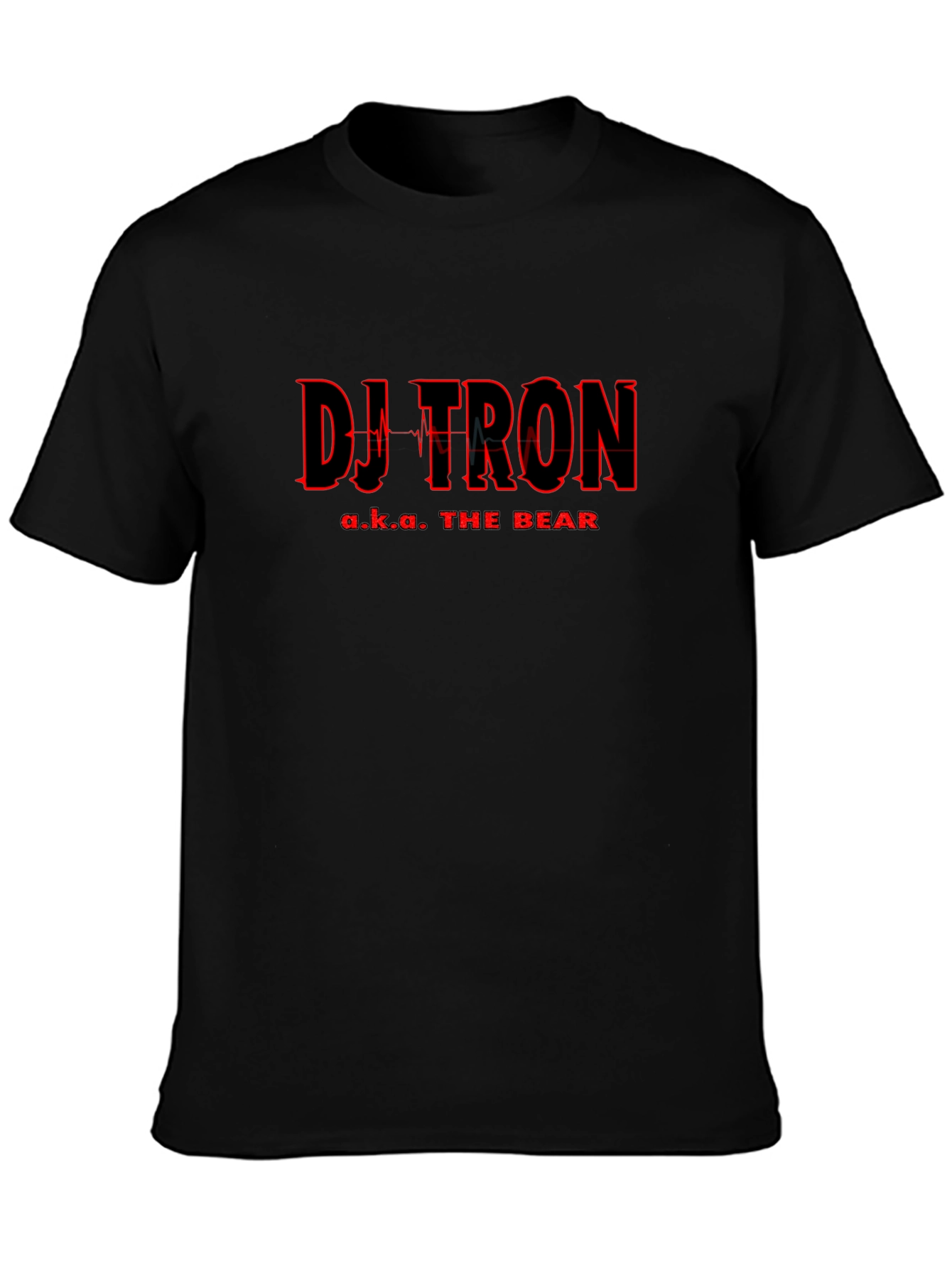 Black DJ Tron Graphic Tee - Black Short Sleeve T-Shirt view 3