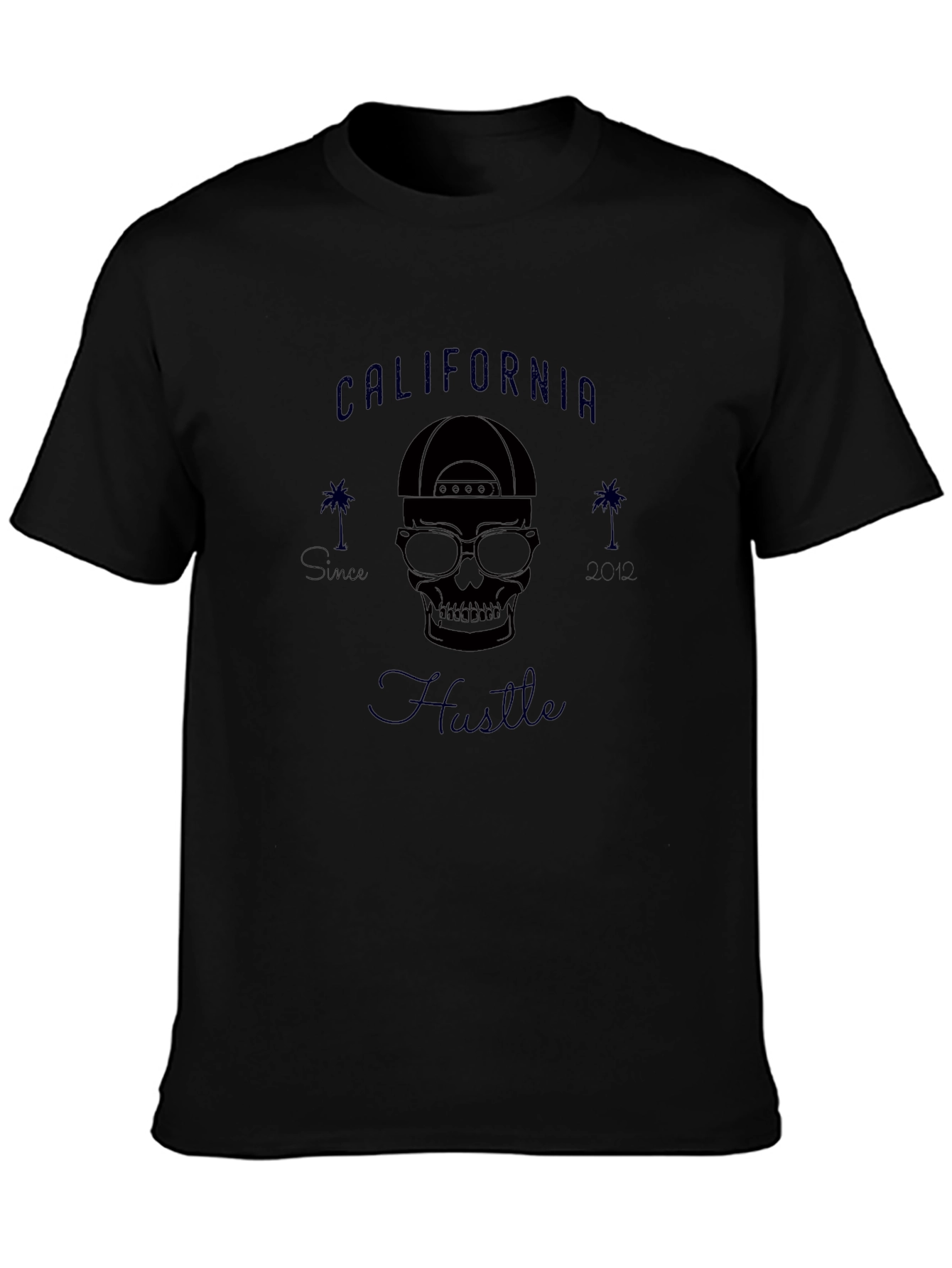 Black California Hustle Black Graphic Tee view 3