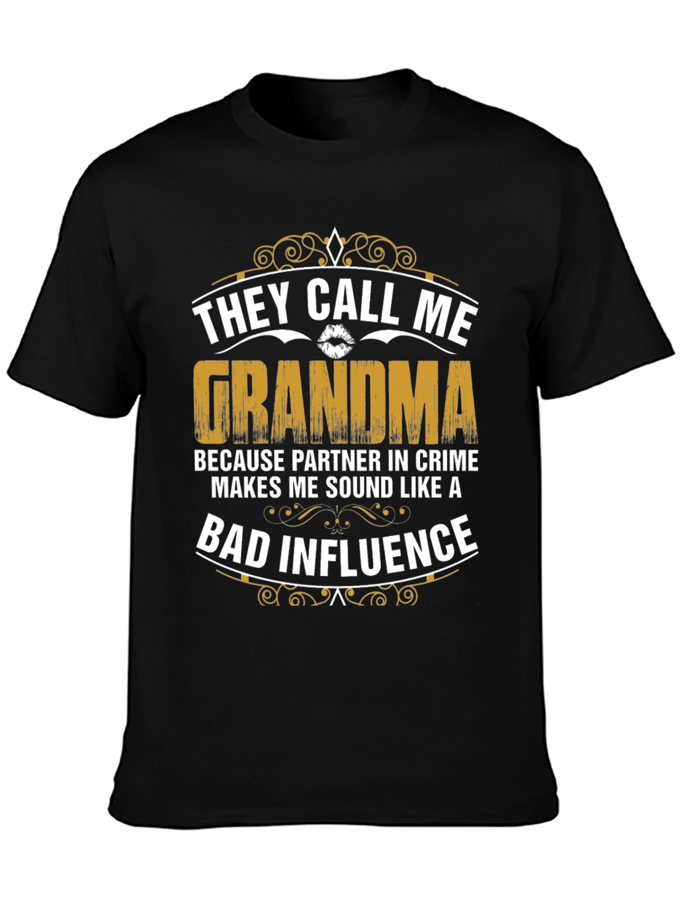 Black They Call Me Grandma T-Shirt view 3