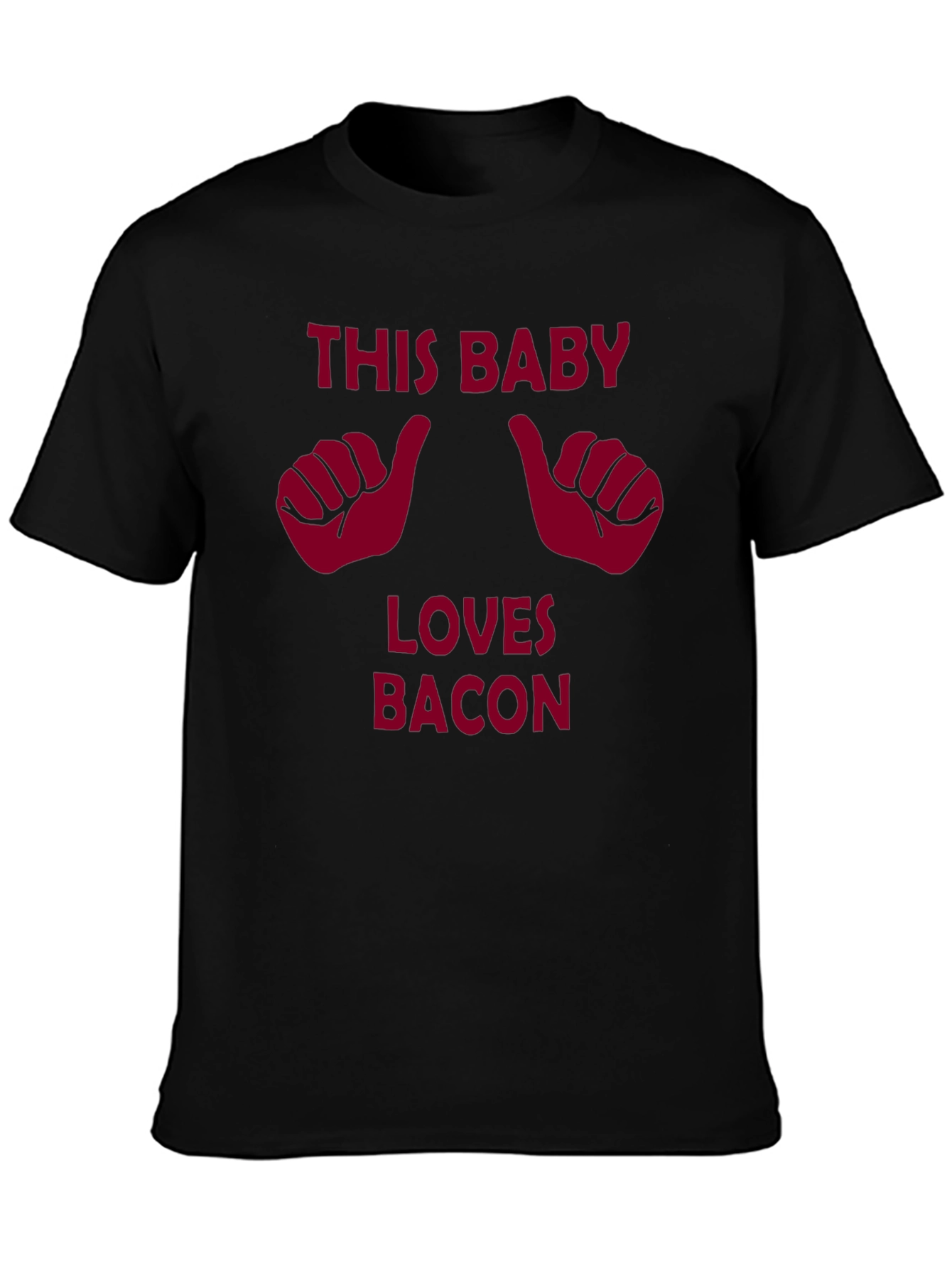 Black This Baby Loves Bacon Graphic Tee view 3