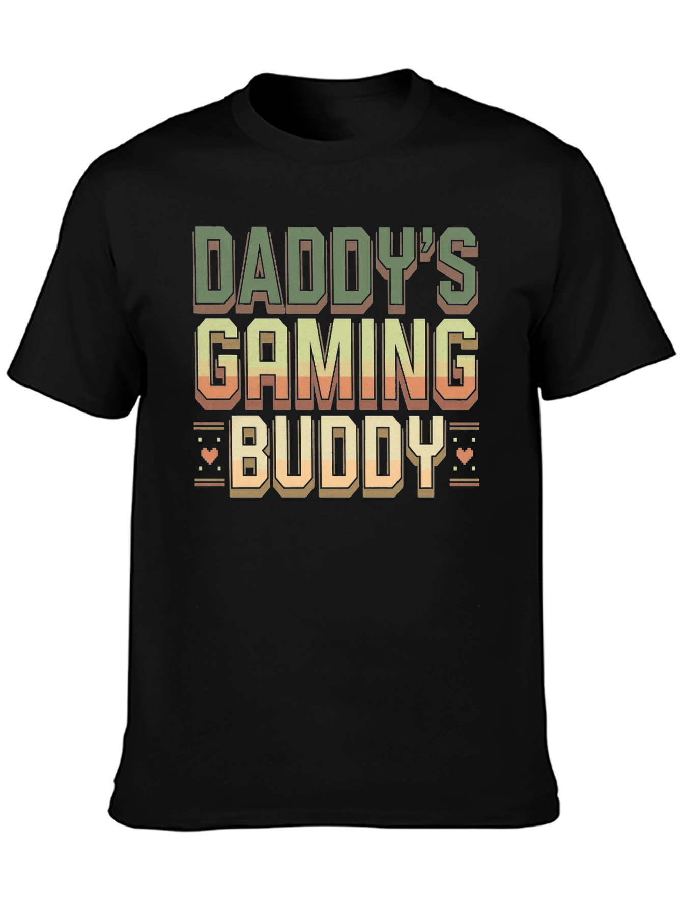 Black Daddy's Gaming Buddy T-Shirt view 3
