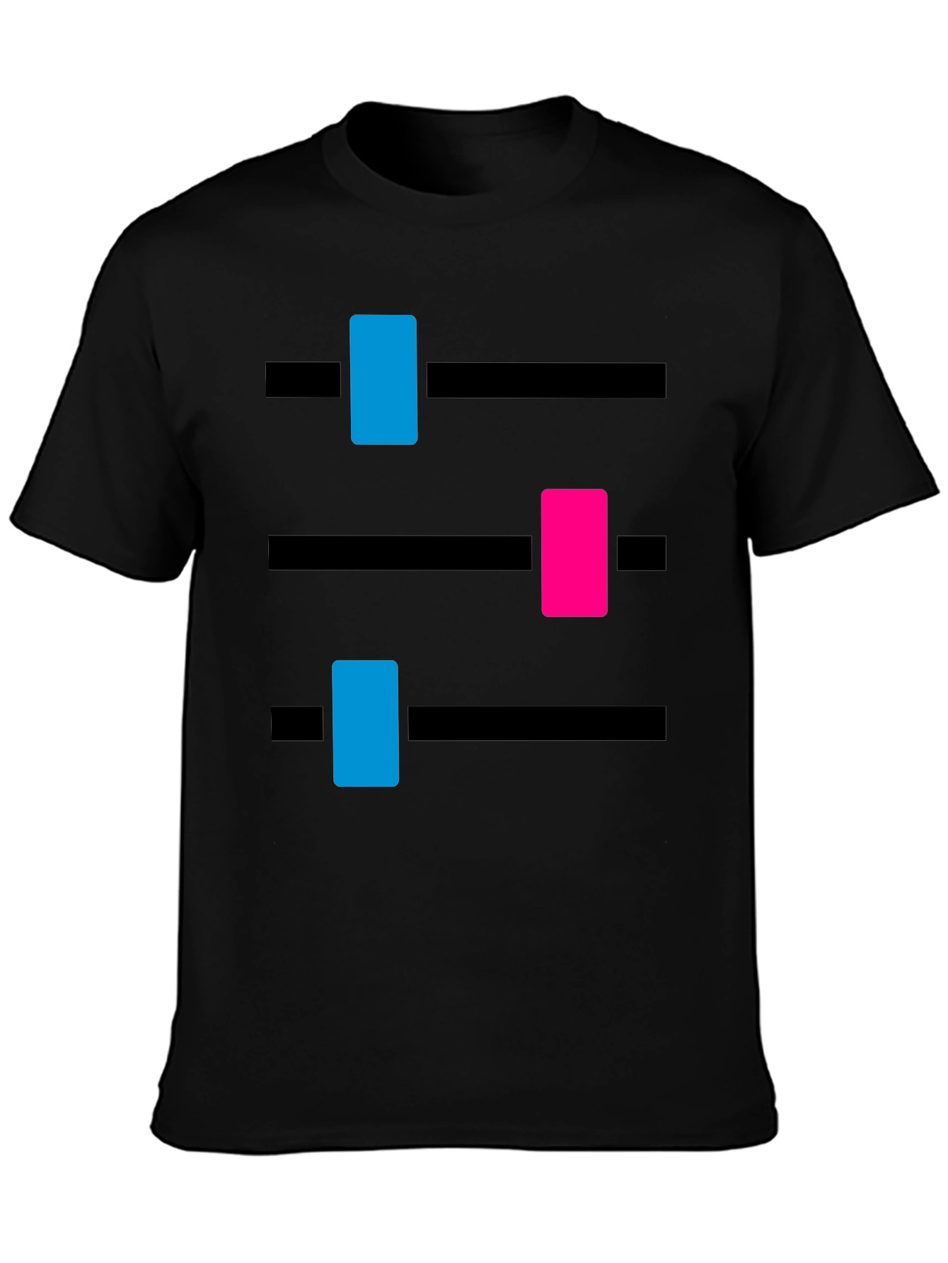 Black DJ Mixer Graphic Tee - Black Cotton Blend view 3