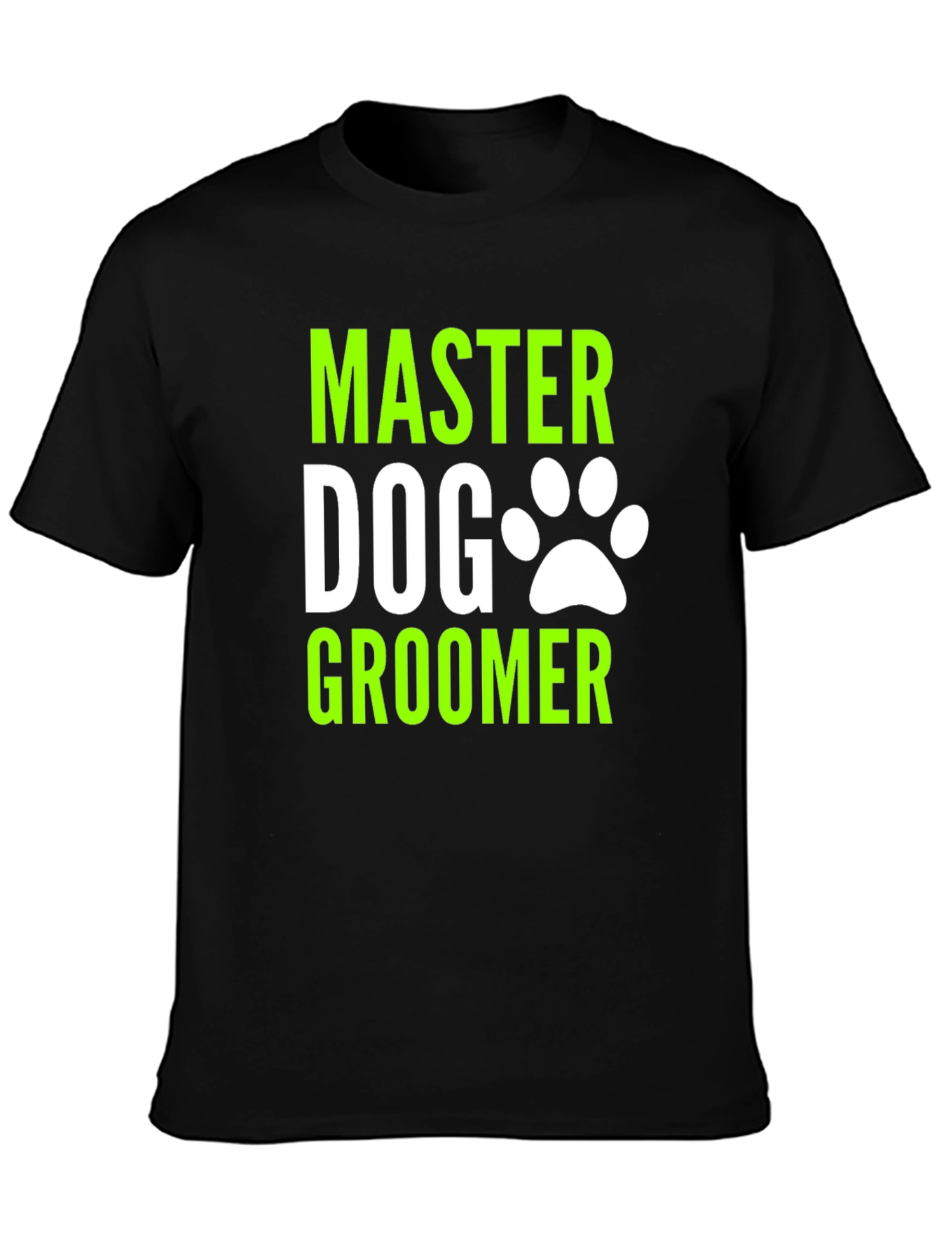 Black Master Dog Groomer Graphic T-Shirt view 3