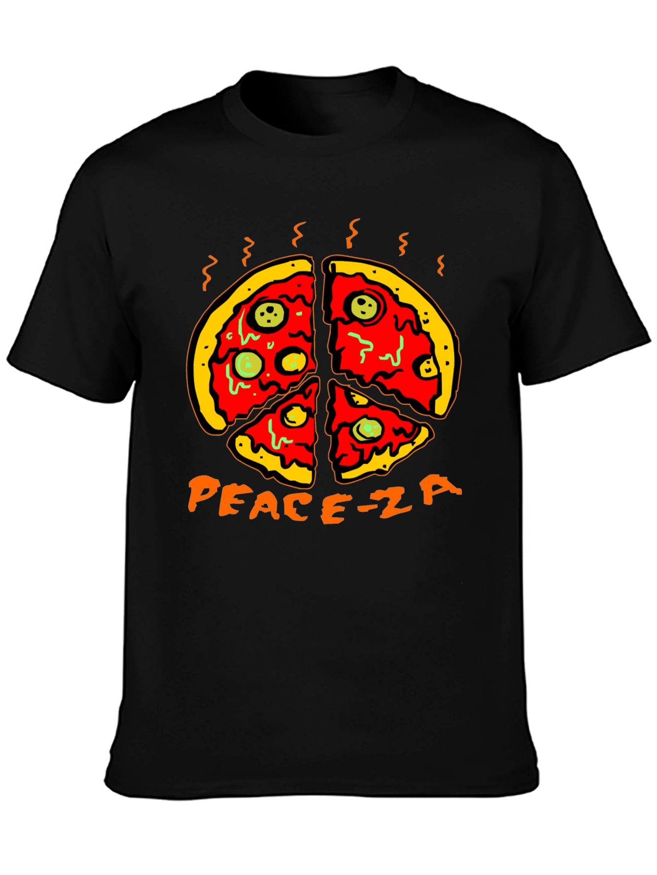 Black Peace-za Pizza Graphic Tee view 3