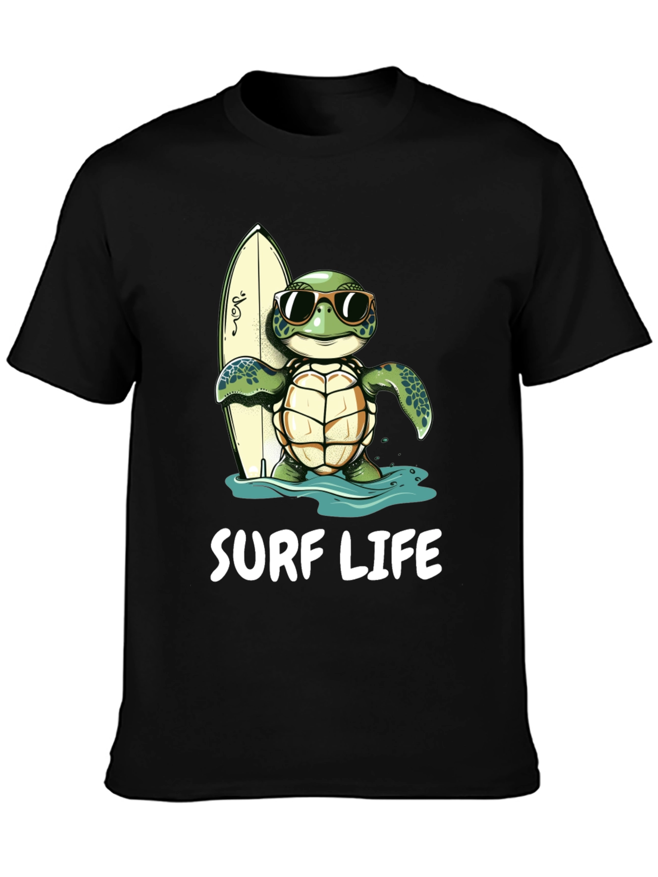 Black Surf Life Turtle Graphic Tee - Beach Ready! view 3