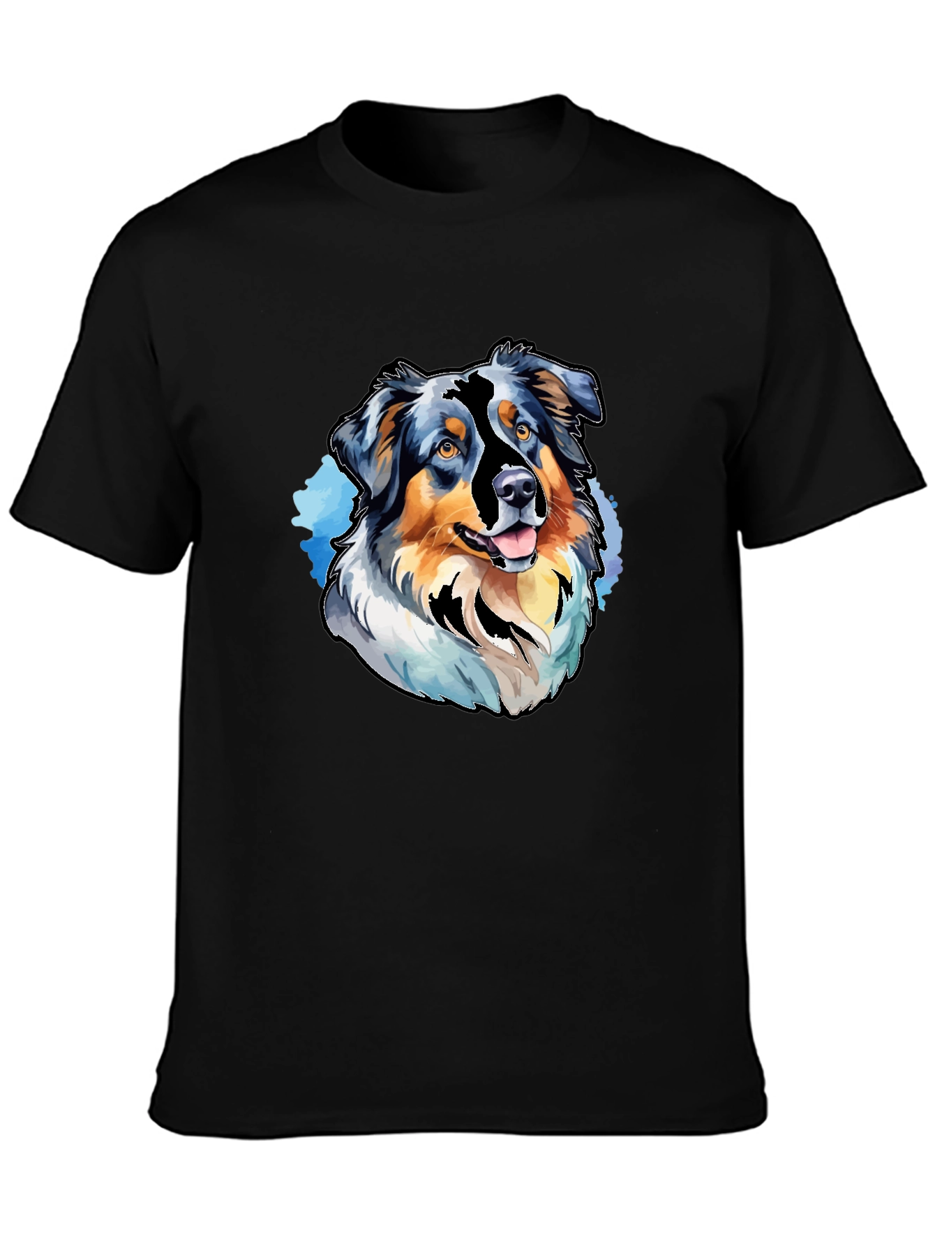 Black Dog Breed Graphic Tee - Black Casual T-Shirt view 3
