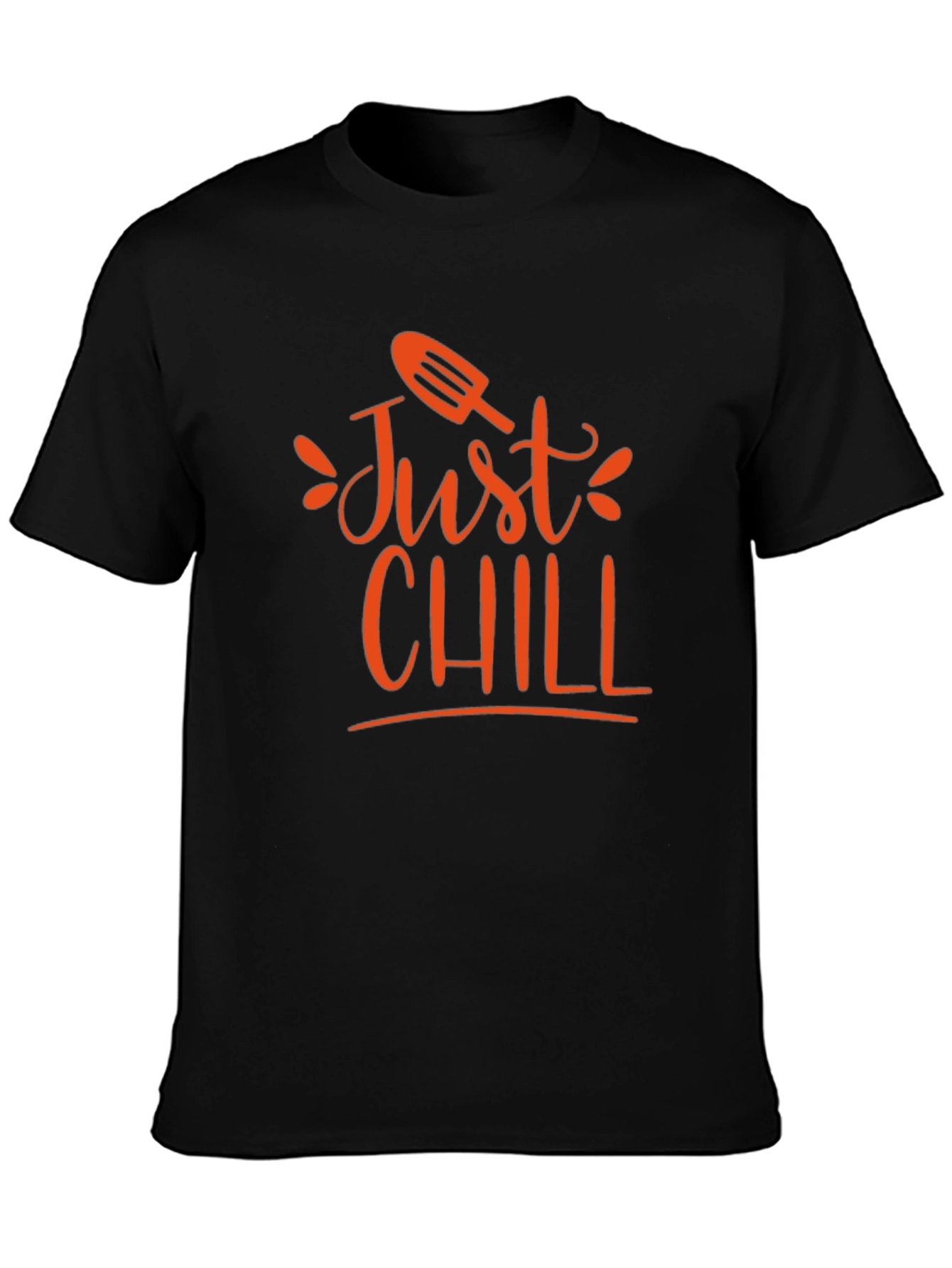 Black Just Chill T-Shirt - Summer Vibes Tee view 3