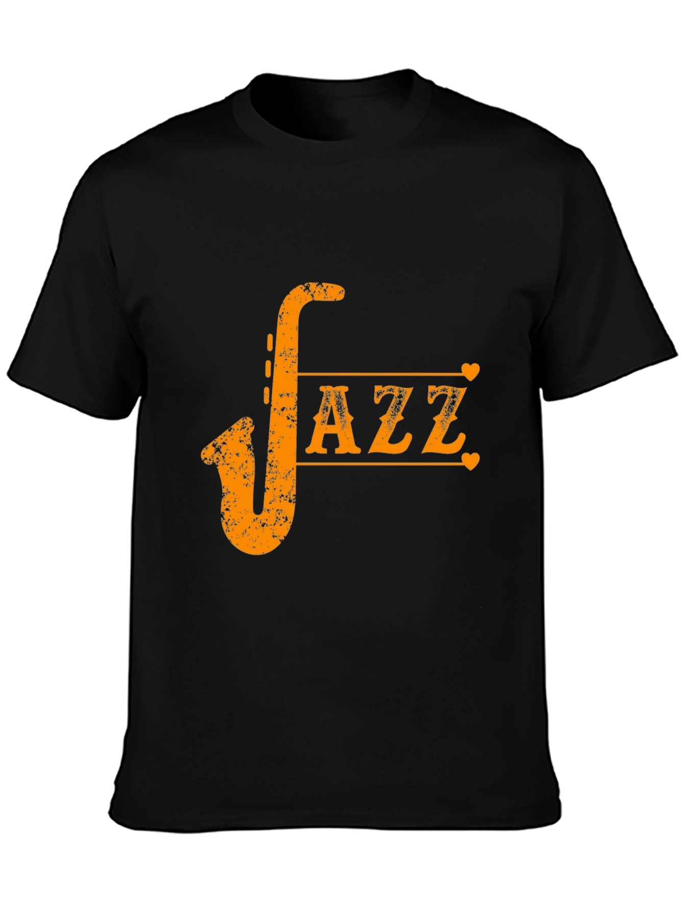 Black Jazz Saxophone Graphic Tee - Cool Musician T-Shirt view 3