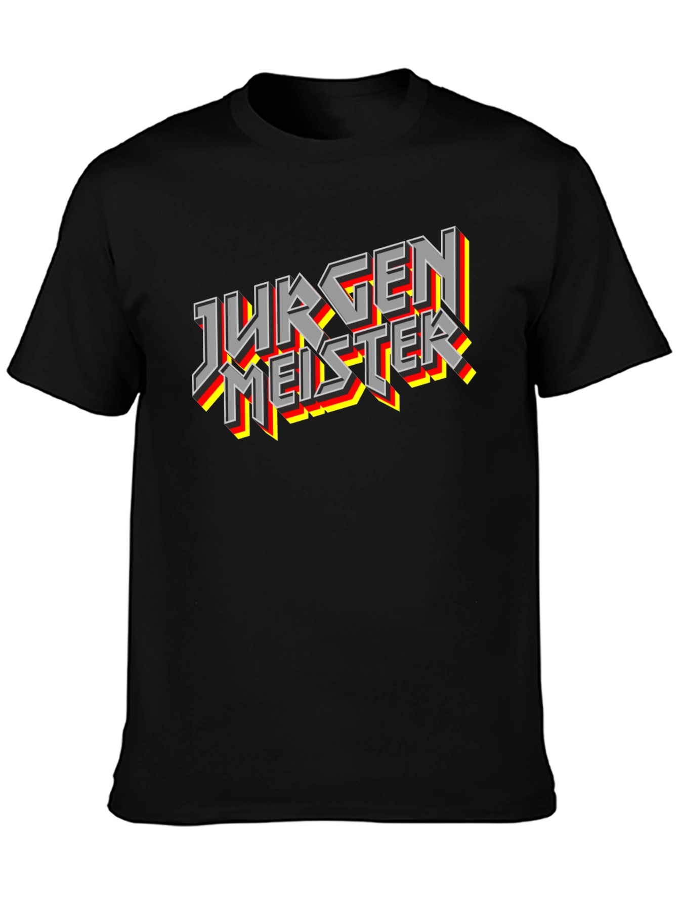 Black Jurgen Meister Graphic T-Shirt - Bold German Design view 3