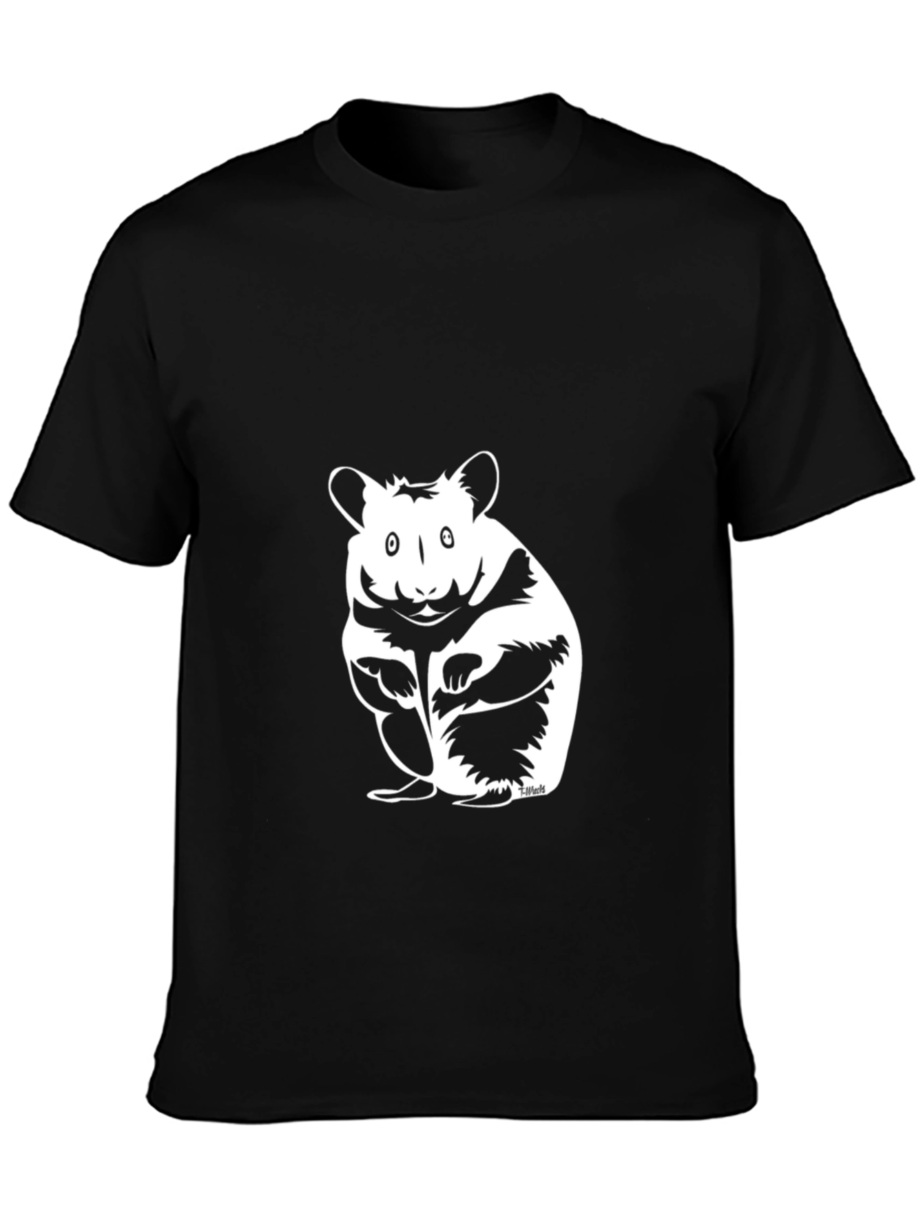 Black Hamster Graphic Tee - Funny Animal T-Shirt view 3
