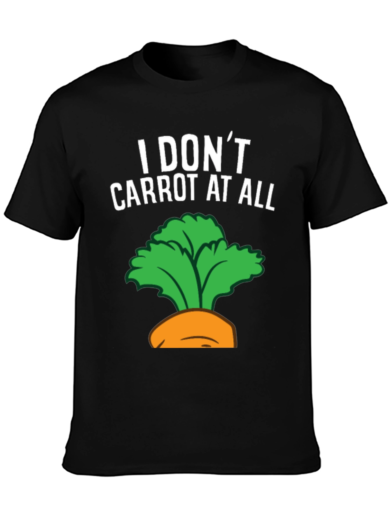 Black I Don't Carrot at All Graphic Tee view 3