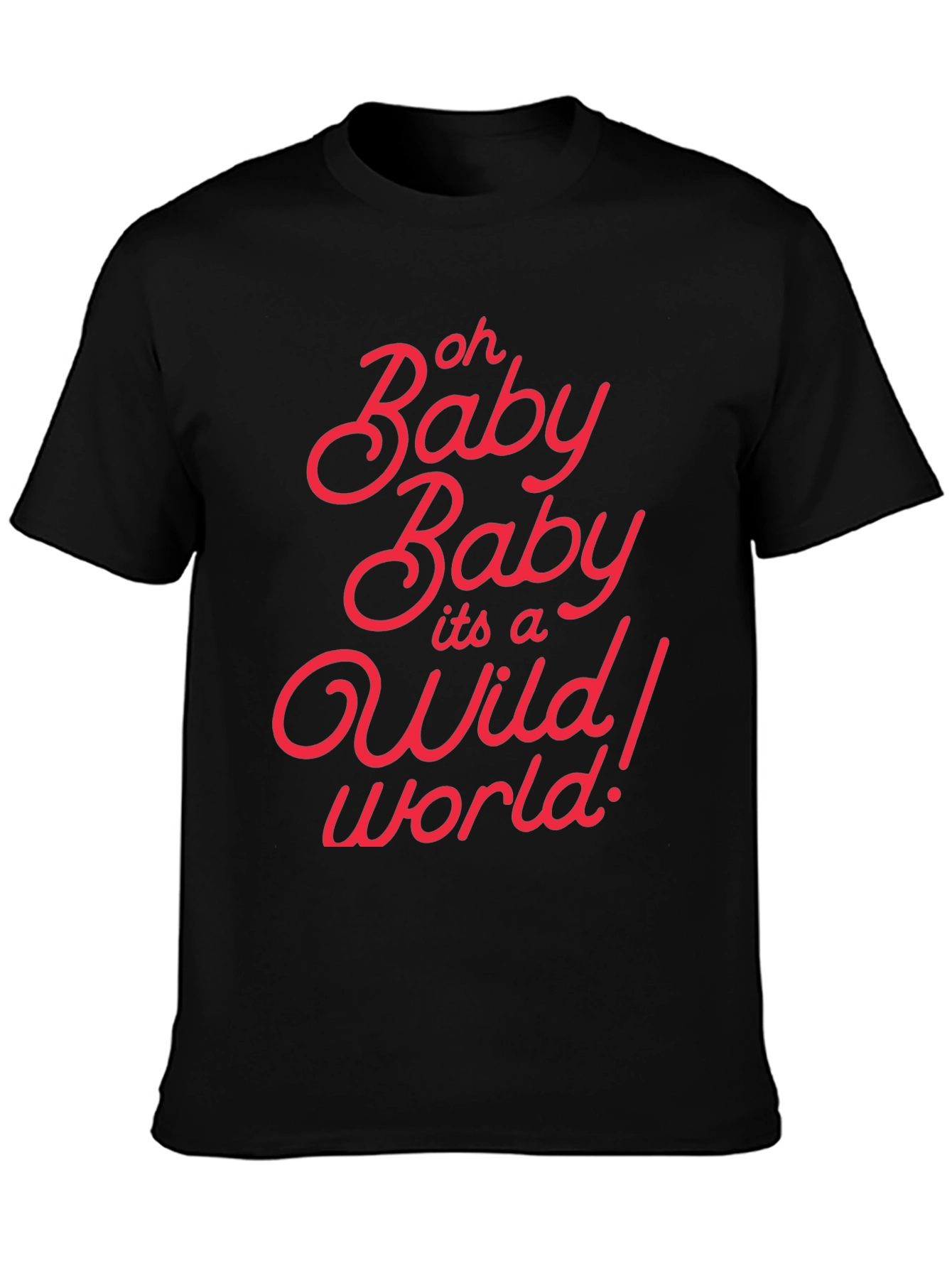 Black Oh Baby Baby Wild World Black Graphic Tee view 3