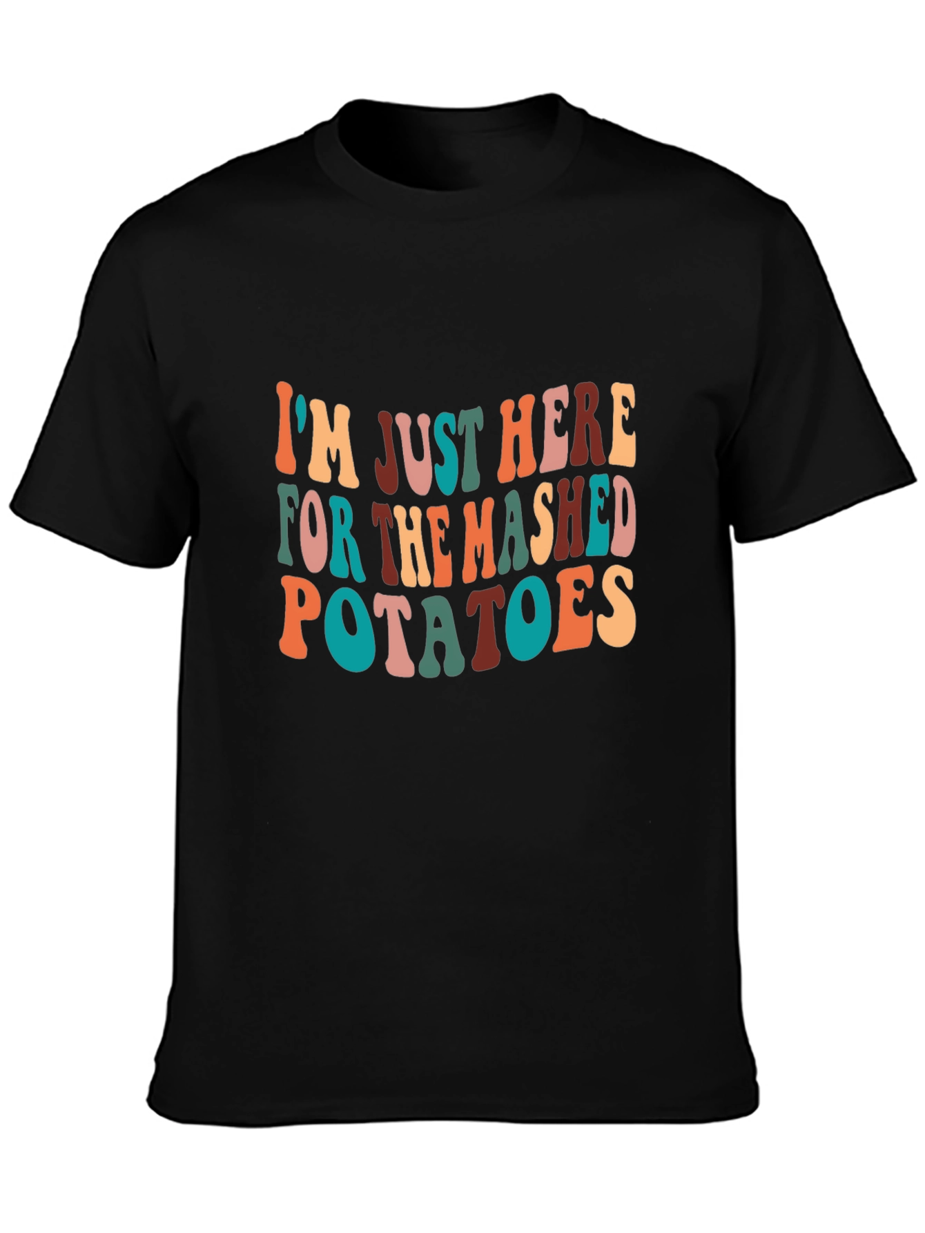Black Mashed Potatoes T-Shirt - Fun Thanksgiving Apparel view 3