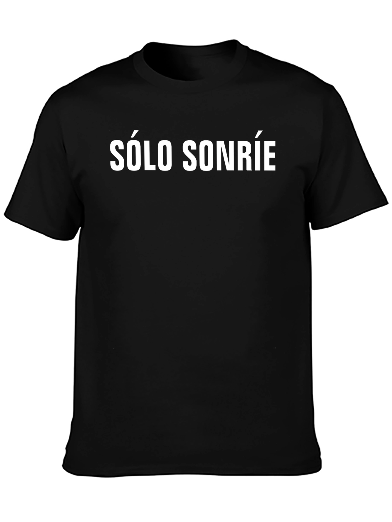Black Sólo Sonríe Black Graphic Tee - Men's Casual Wear view 3