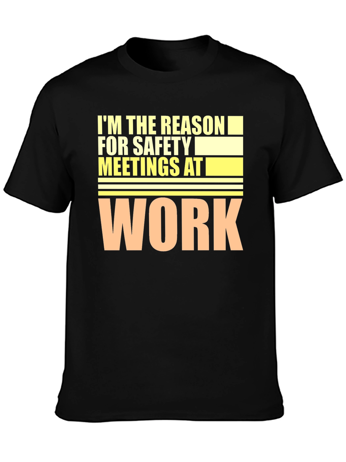 Black Safety Meeting Humor T-Shirt view 3