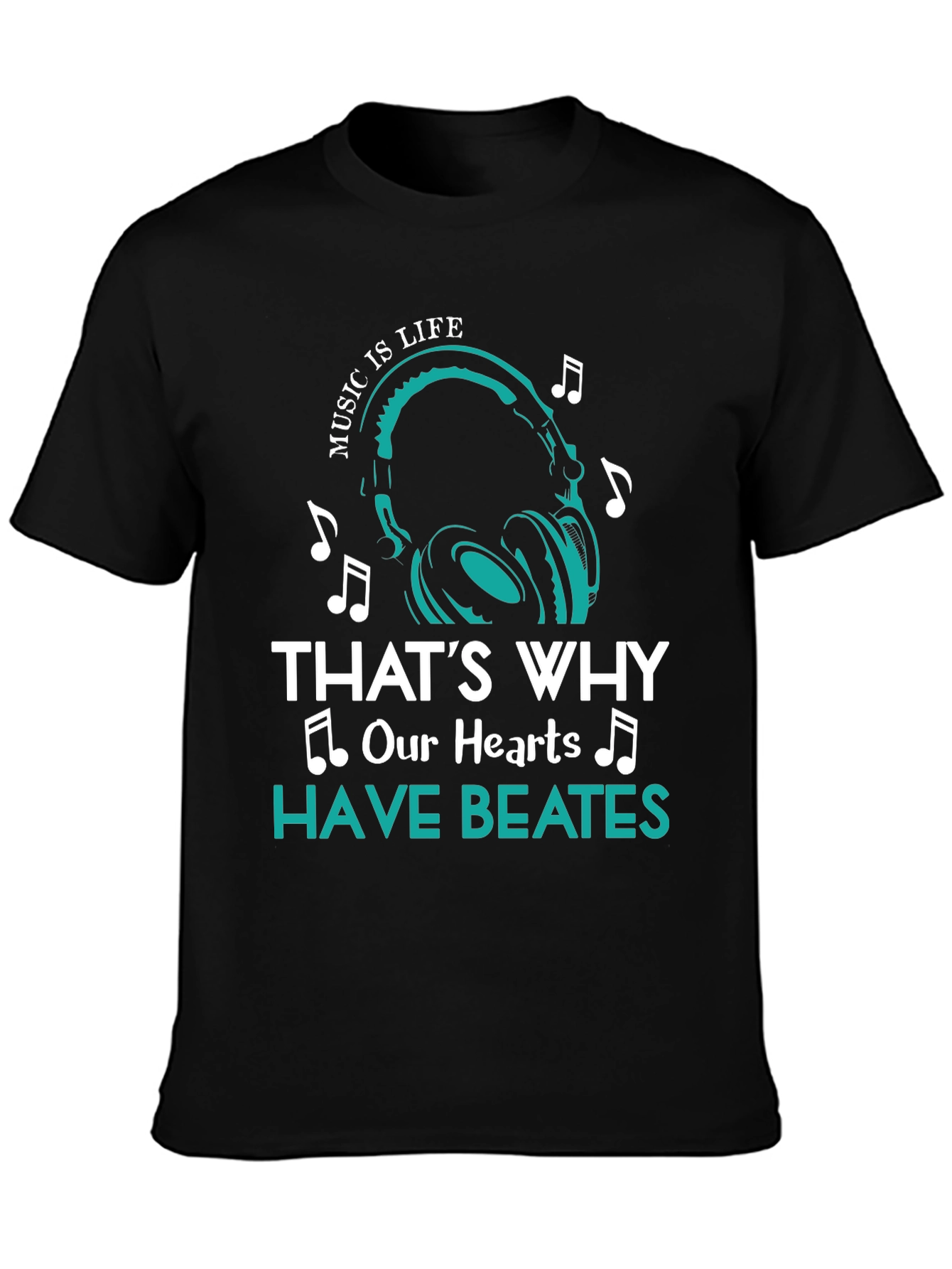 Black Music is Life T-Shirt - Beats Design view 3