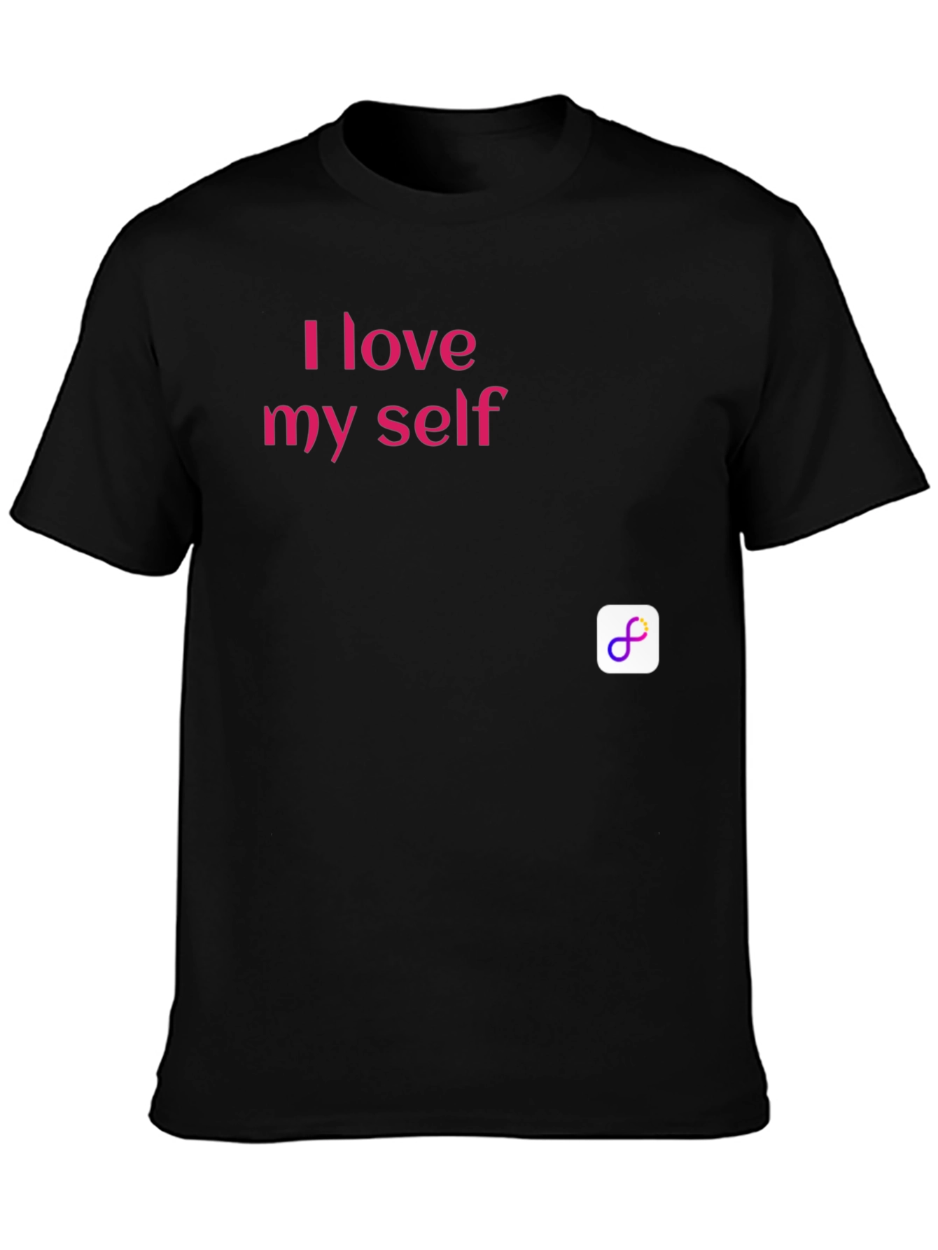 Black I Love Myself Black T-Shirt view 3