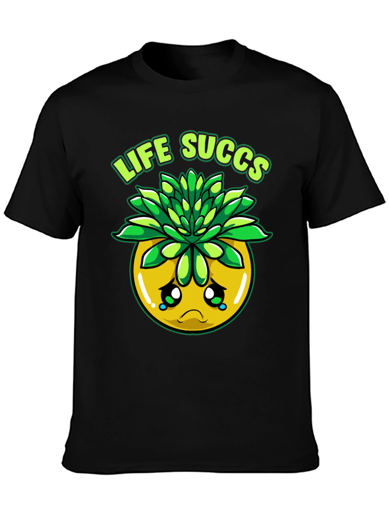 Black Life Succs T-Shirt - Funny Plant Pun Tee view 3