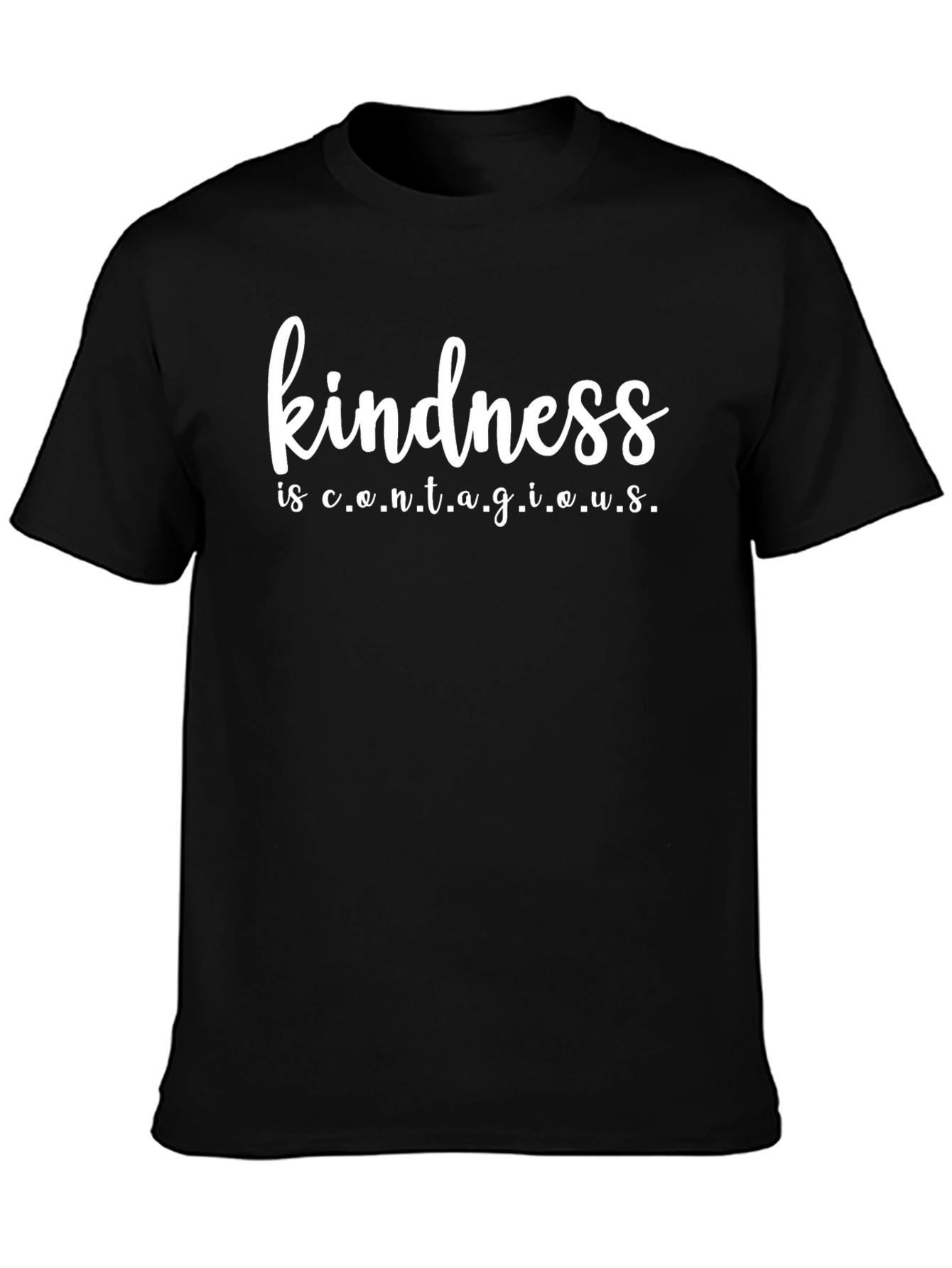 Black Kindness Contagious T-Shirt - Black view 3