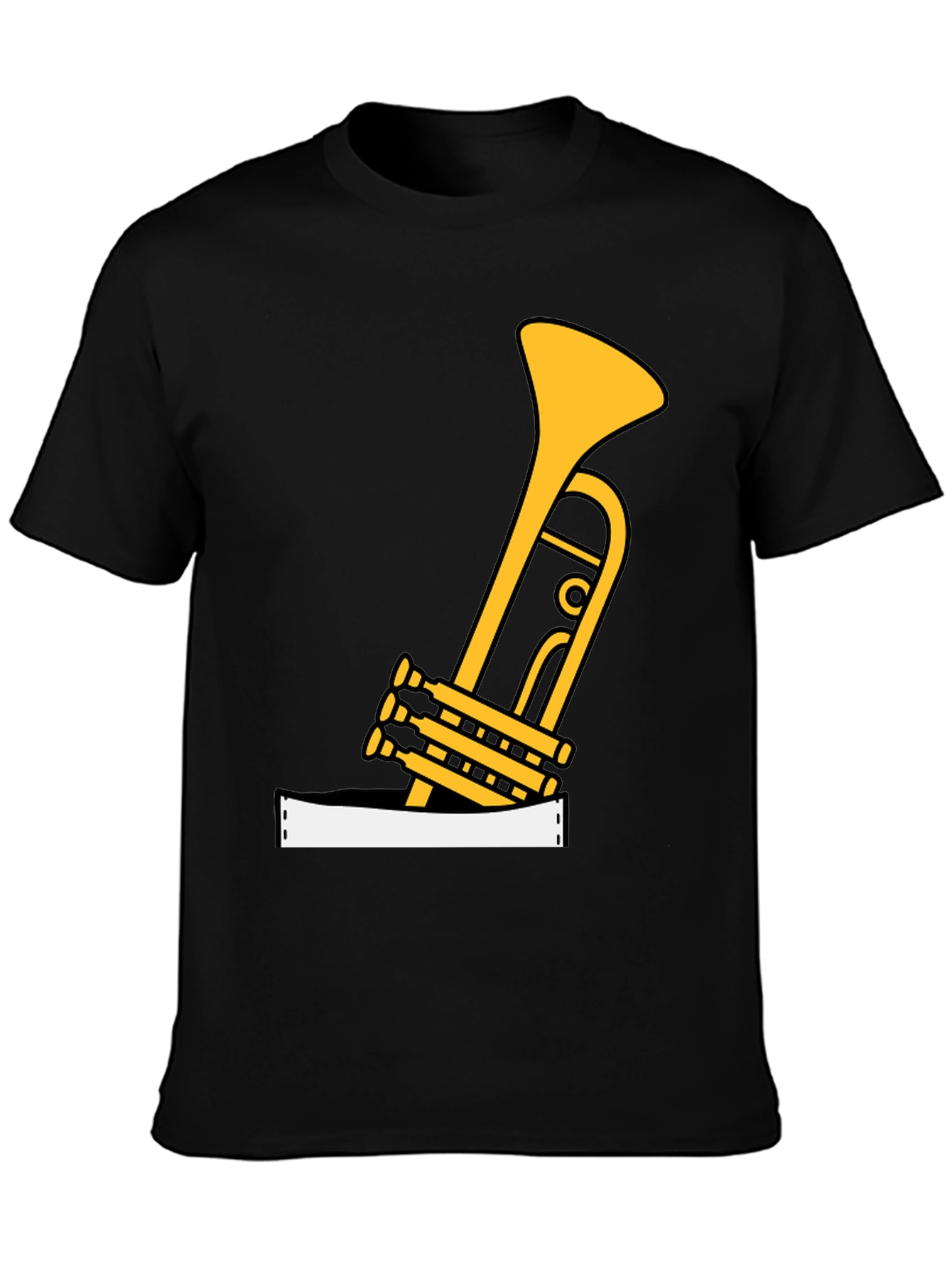 Black Musical Trumpet Graphic Tee view 3