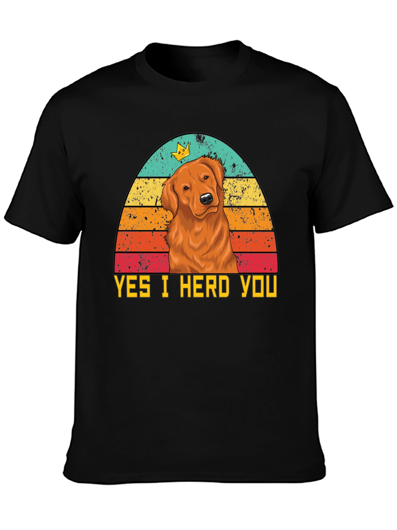 Black Yes I Herd You Dog T-Shirt view 3