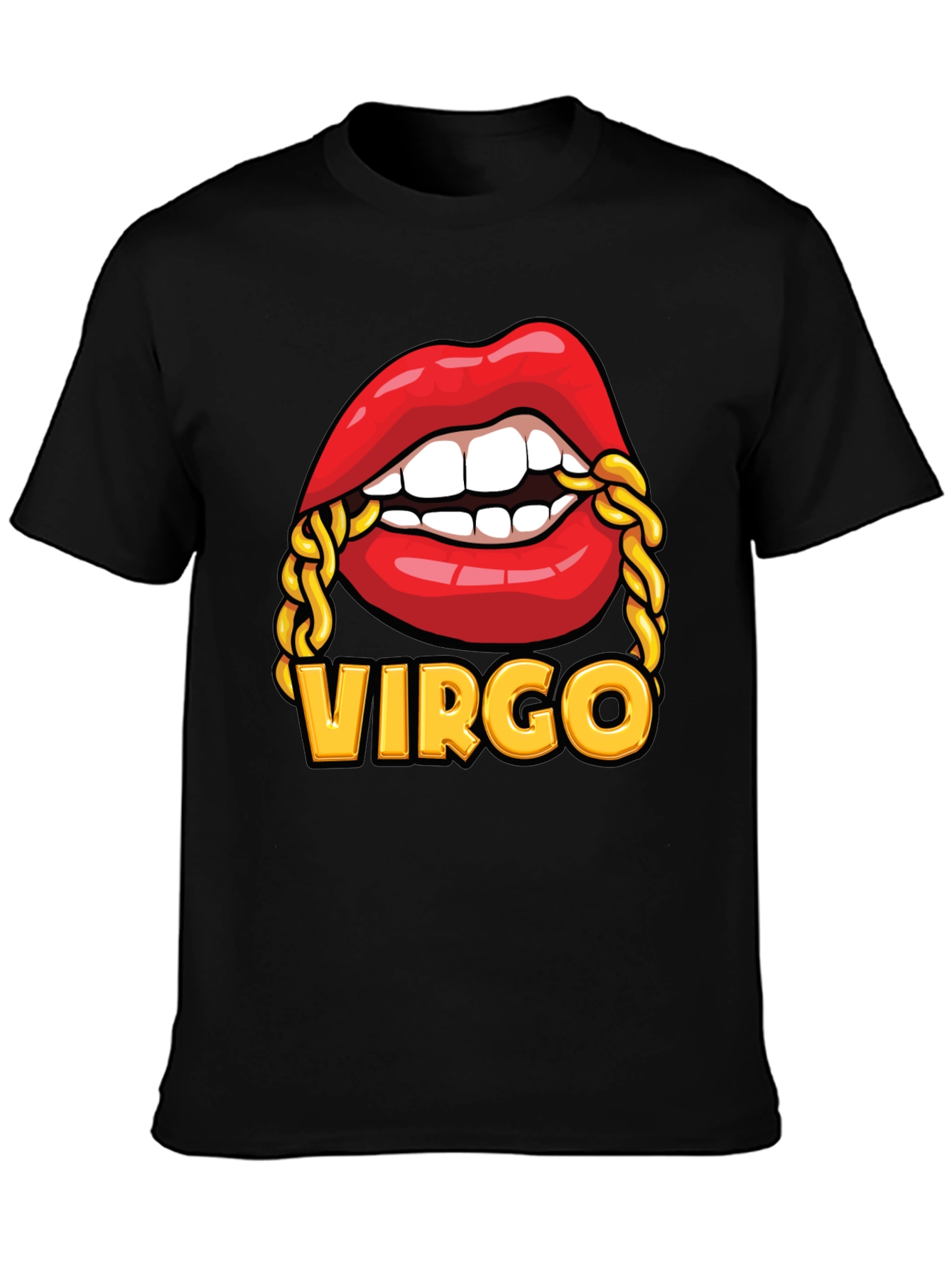 Black Virgo Lips Graphic Tee view 3