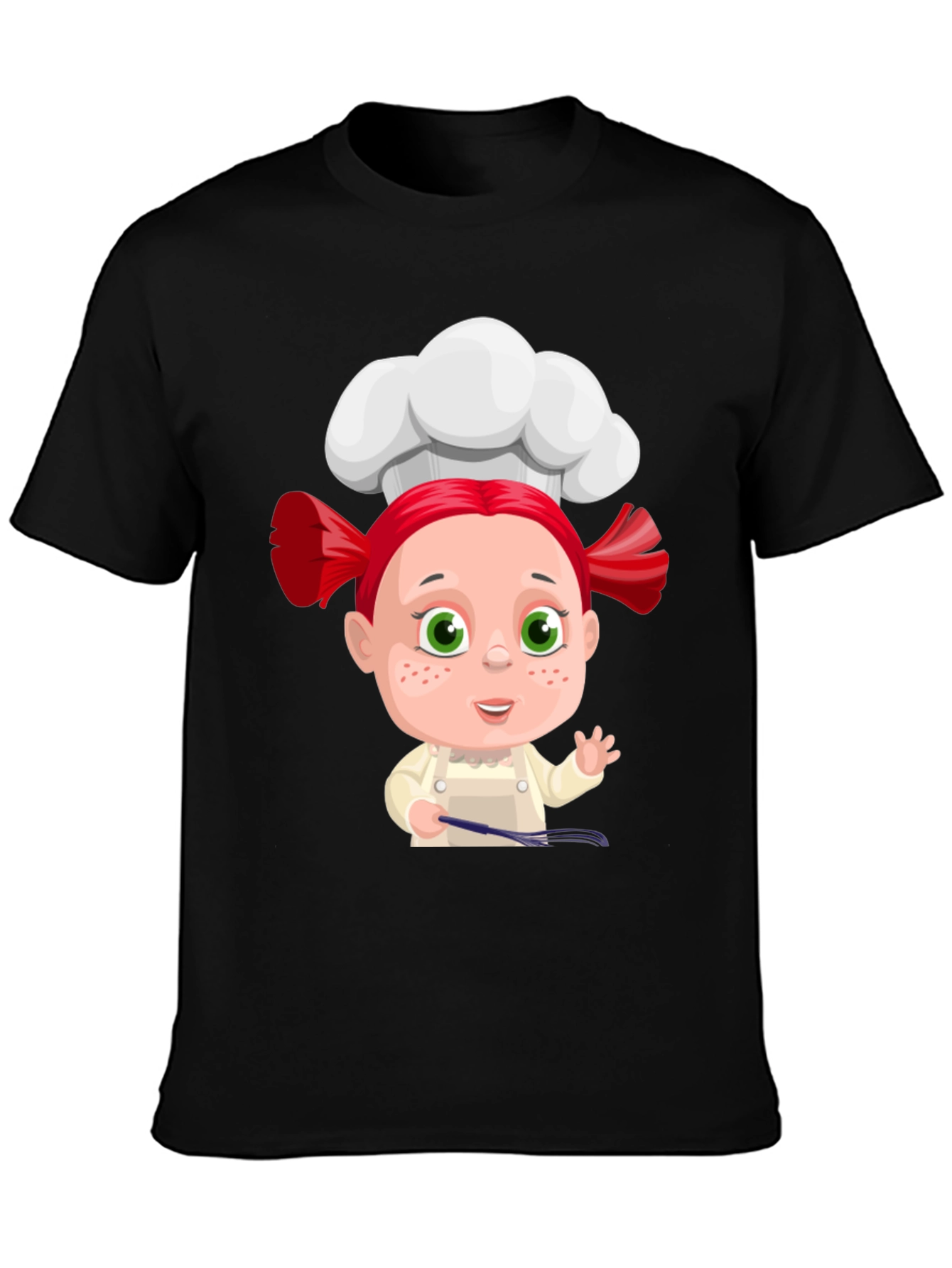 Black Chef Cartoon Graphic Tee view 3
