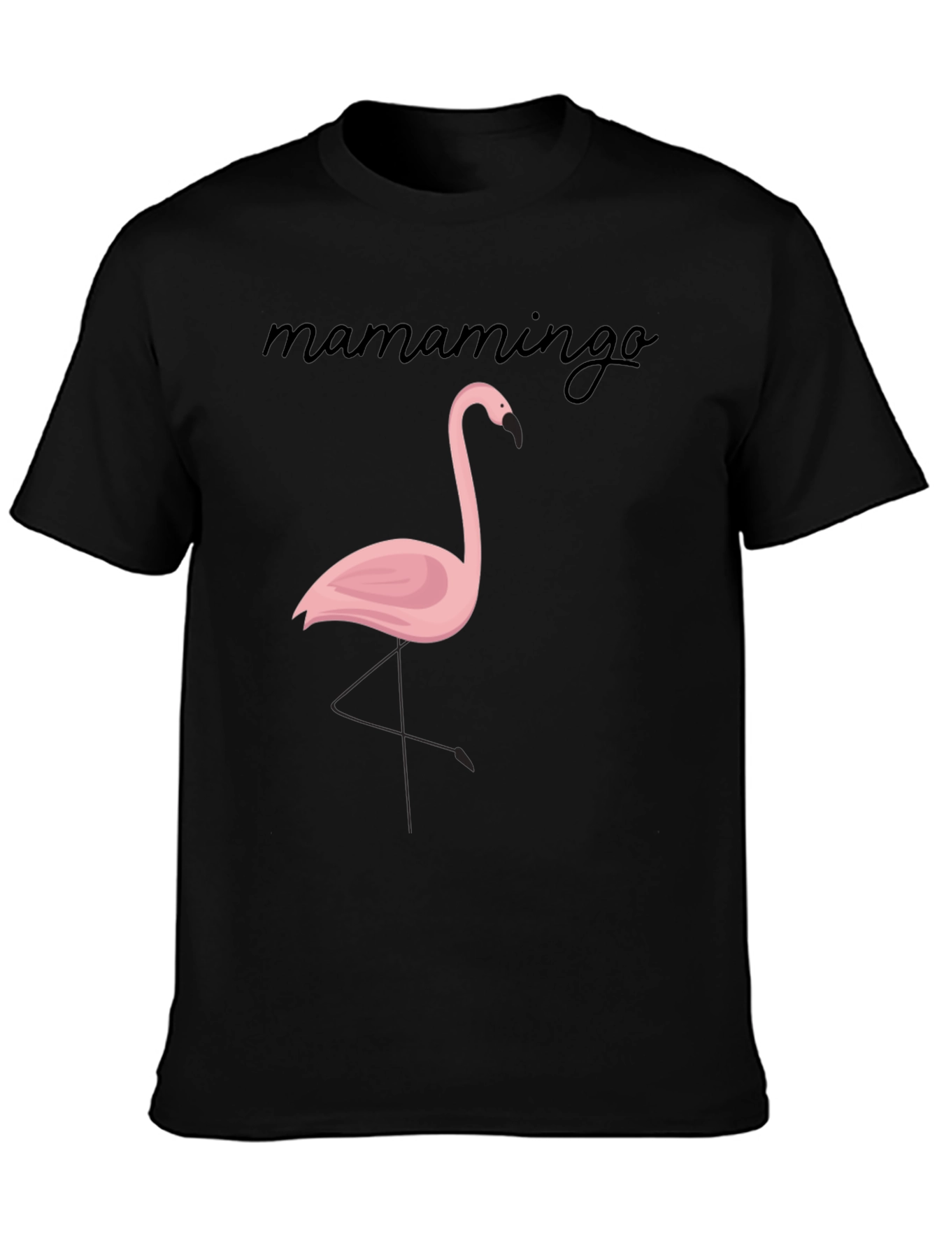 Mamamingo Flamingo Graphic Tee - Black - 3