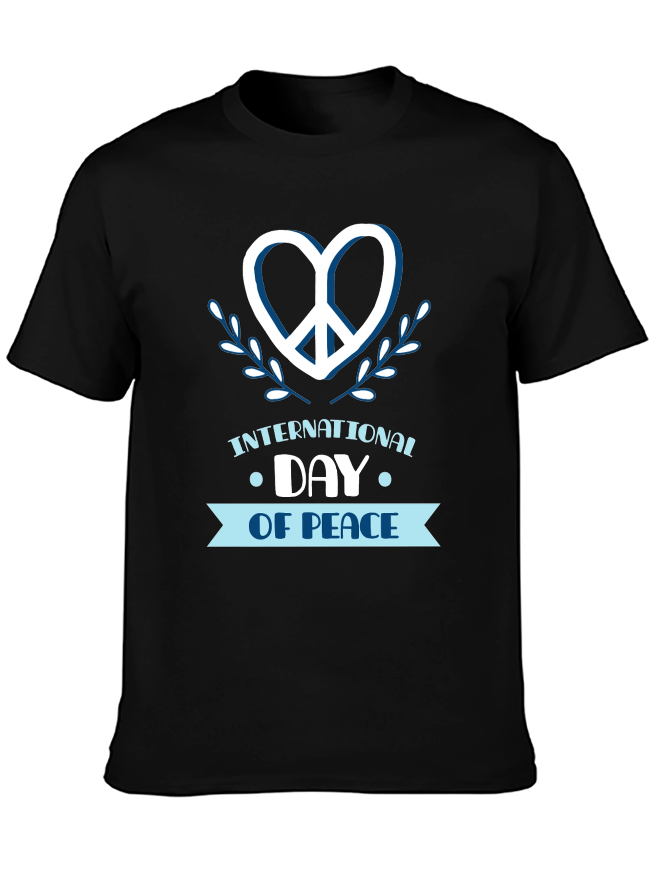 Black International Day of Peace T-Shirt view 3
