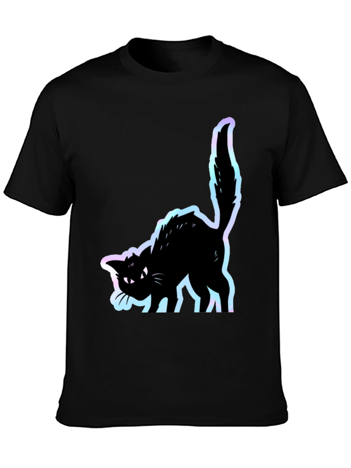 Black Black Cat Graphic Tee - Men's Short Sleeve Shirt view 3