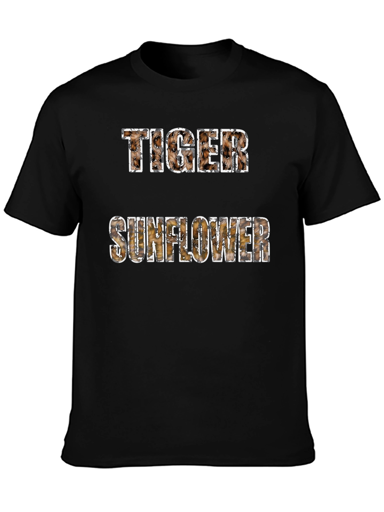 Black Tiger Sunflower Graphic Tee view 3