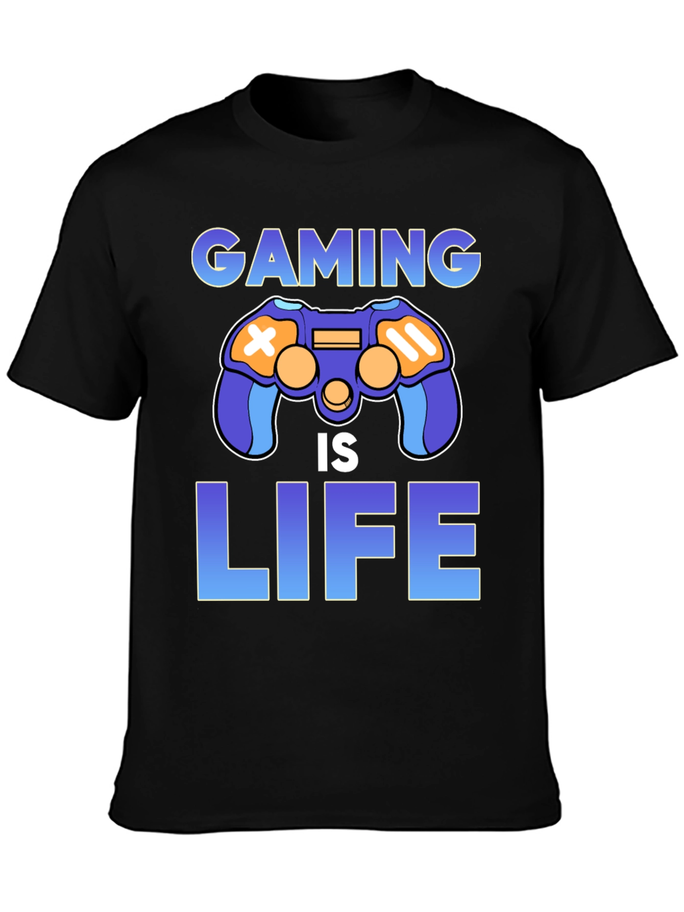 Black Gaming Is Life T-Shirt, Gamer Apparel view 3